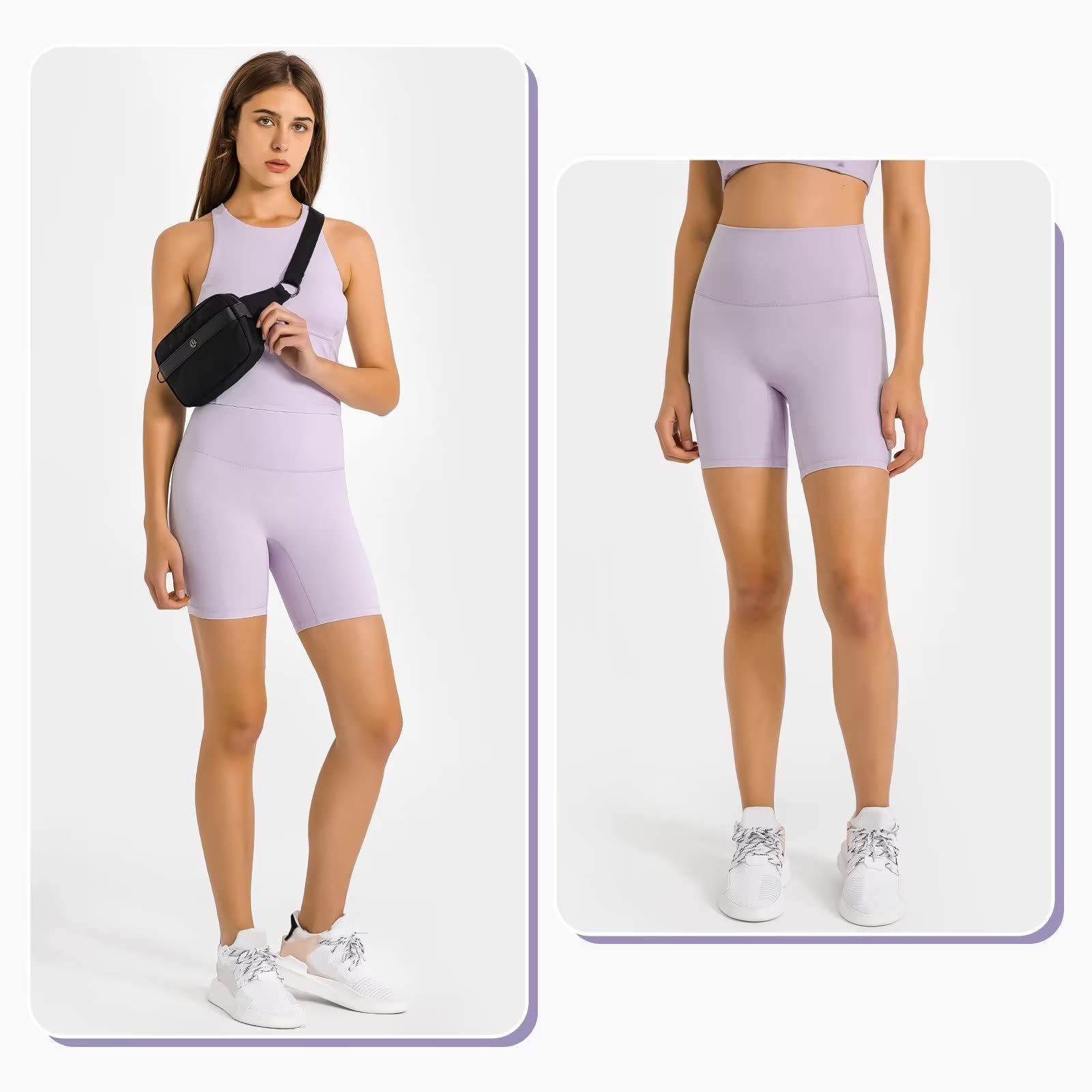**Women's High Waist Yoga Shorts - Anti-Chafing Compression Running Shorts for Gym, Cycling & Workout | Quick-Dry, Seamless & Sweat-Wicking | Perfect for Activewear & Fitness Training**