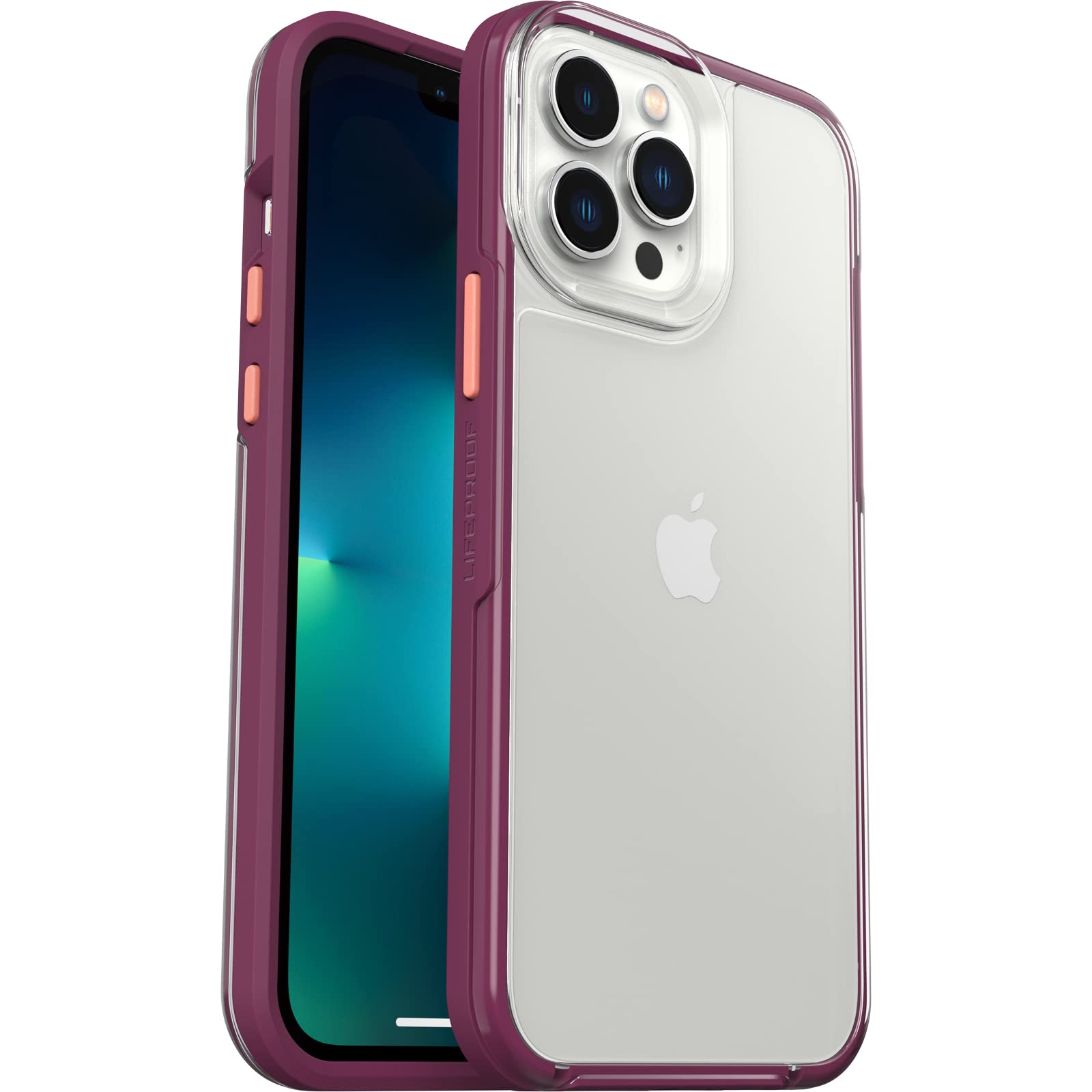 LifeProof SEE SERIES Waterproof Case for iPhone 13 Pro Max & iPhone 12 Pro Max - Shockproof & Drop Protection - Motivational Purple Design - Perfect for Outdoor Adventures, Workouts & Daily Use