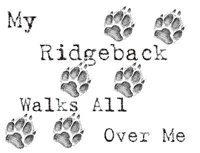 Cahoon's Closet My Ridgeback Walks All Over Me Funny Dog Lover T-Shirt - Comfortable Cotton Tee for Ridgeback Owners, Dog Walking & Pet Enthusiasts