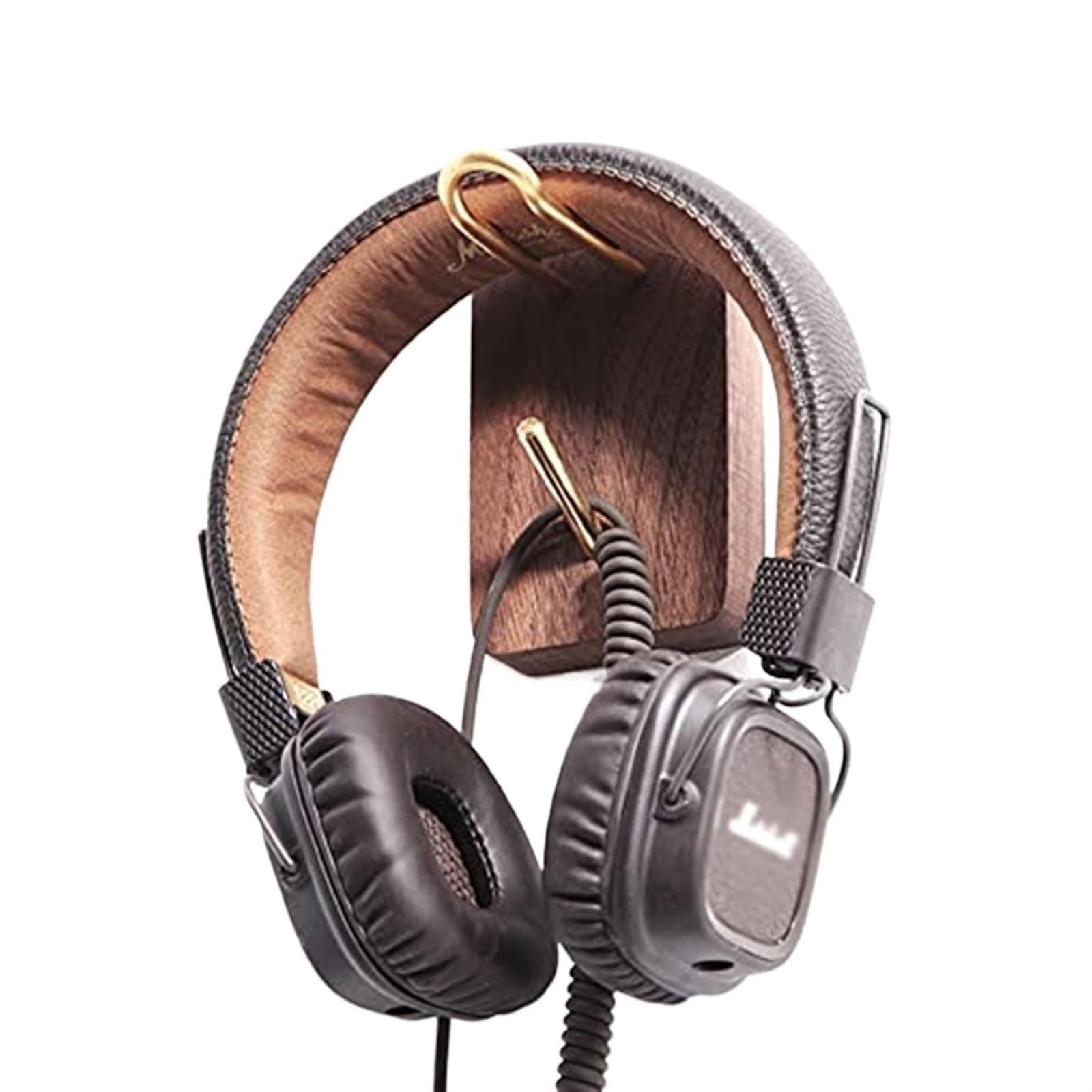 UVOO Wooden Headphone Hanger - Wall Mount & Under Desk Hook for Headset Storage | Home & Office Use