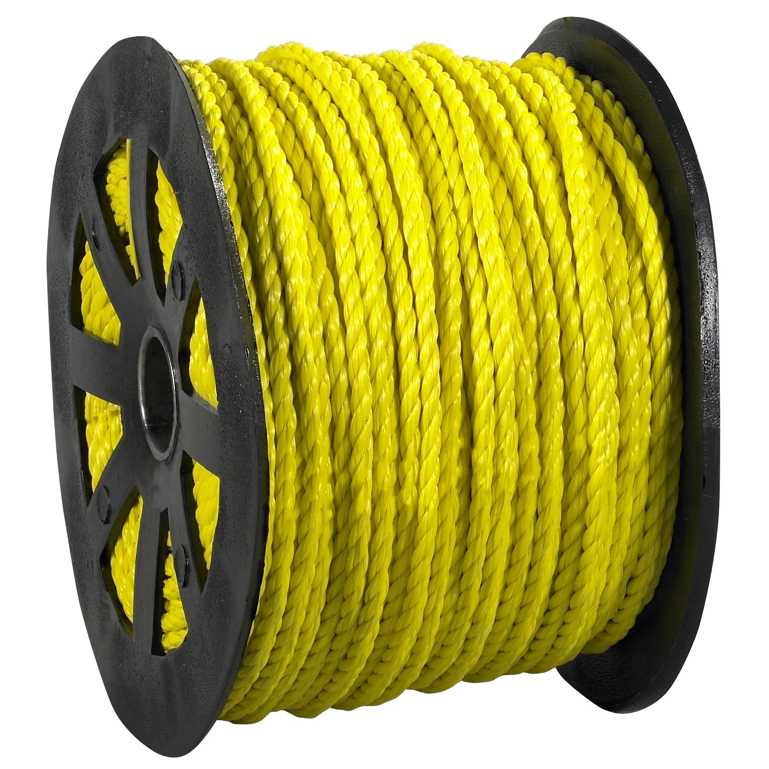 Aviditi 3/4 Inch 7650 lb Heavy Duty Yellow Twisted Polypropylene Rope - Perfect for Marine, Towing, Construction & Outdoor Use