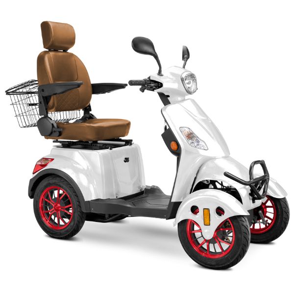 Premium Full Size 4 Wheel Mobility Scooter for Adults - Lightweight Electric Wheelchair with Long Battery Life - Ideal for Outdoor Travel, Shopping & Daily Mobility Assistance