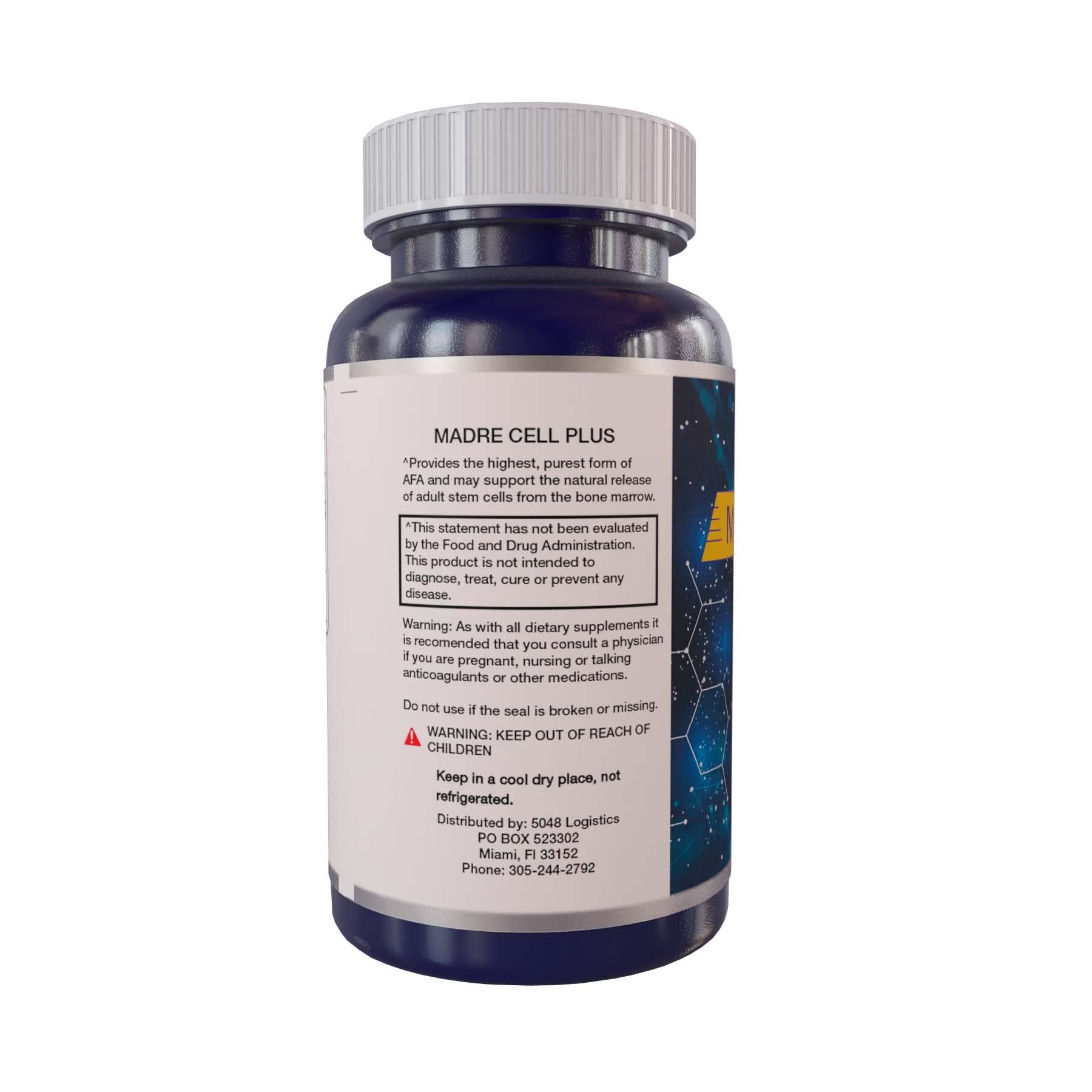 Pure AFA Stem Cell Capsules - Gluten-Free Blue Green Algae (60 Caps) for Immune Support