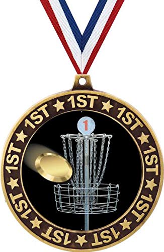1st Place Gold Disc Golf Medal - 2.75