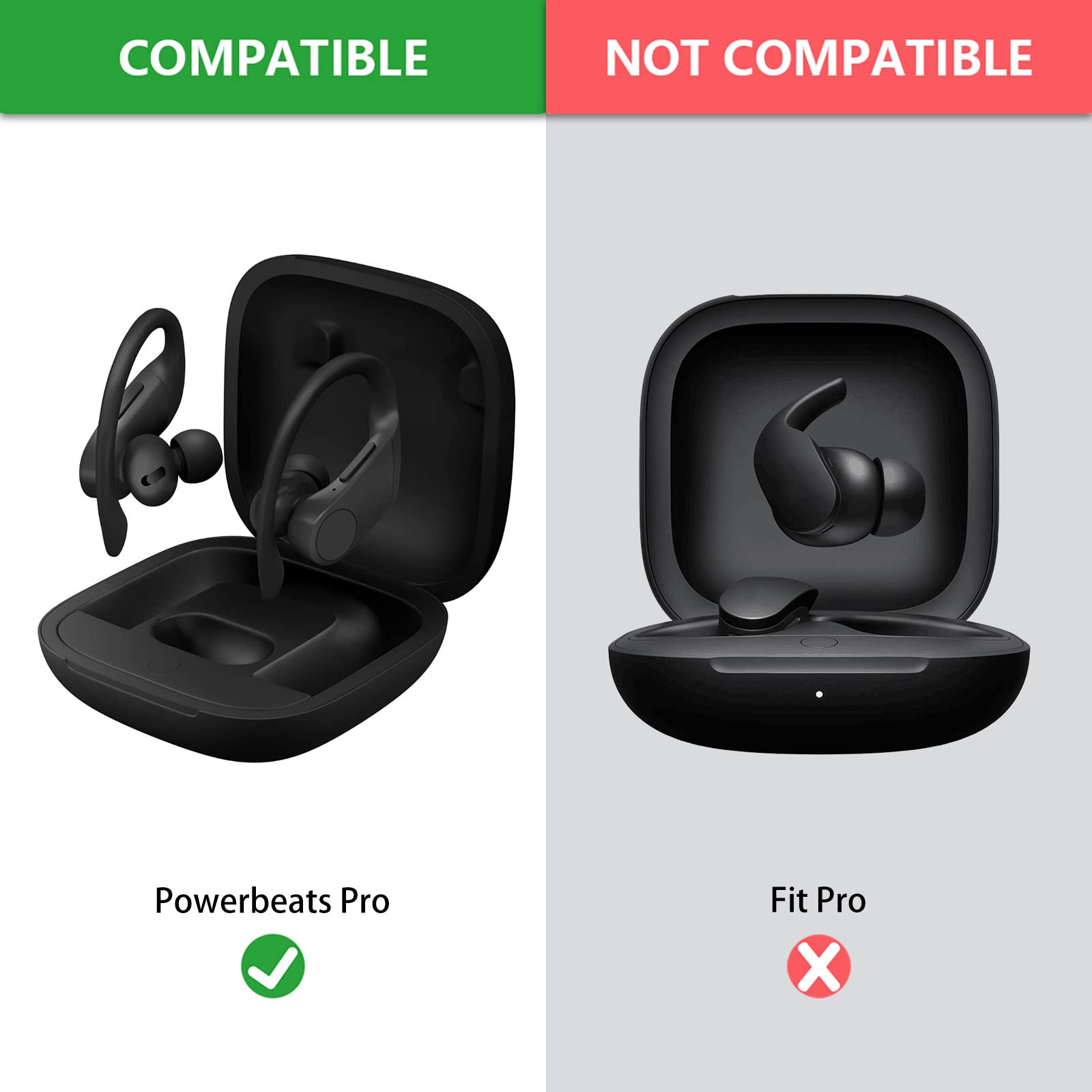 Geekria Protective Stickers Compatible with Beats Powerbeats Pro Wireless Earbuds - Durable Skin Decals for Gym, Running & Sports Activities