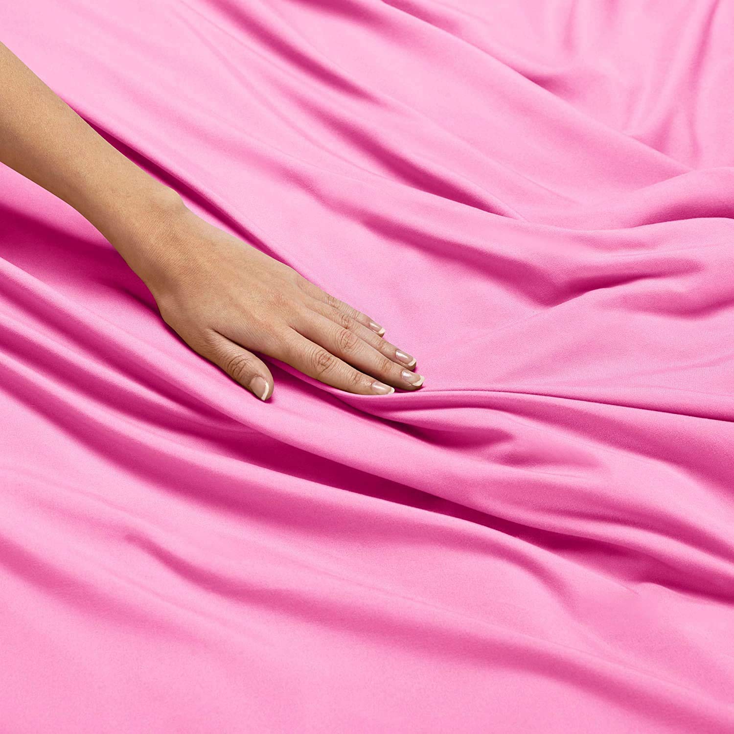 4Pcs 800 Thread Count 100% Soft Cotton Bed Sheet Set - Deep Pocket Fitted Sheet Fits Mattress Up to 16