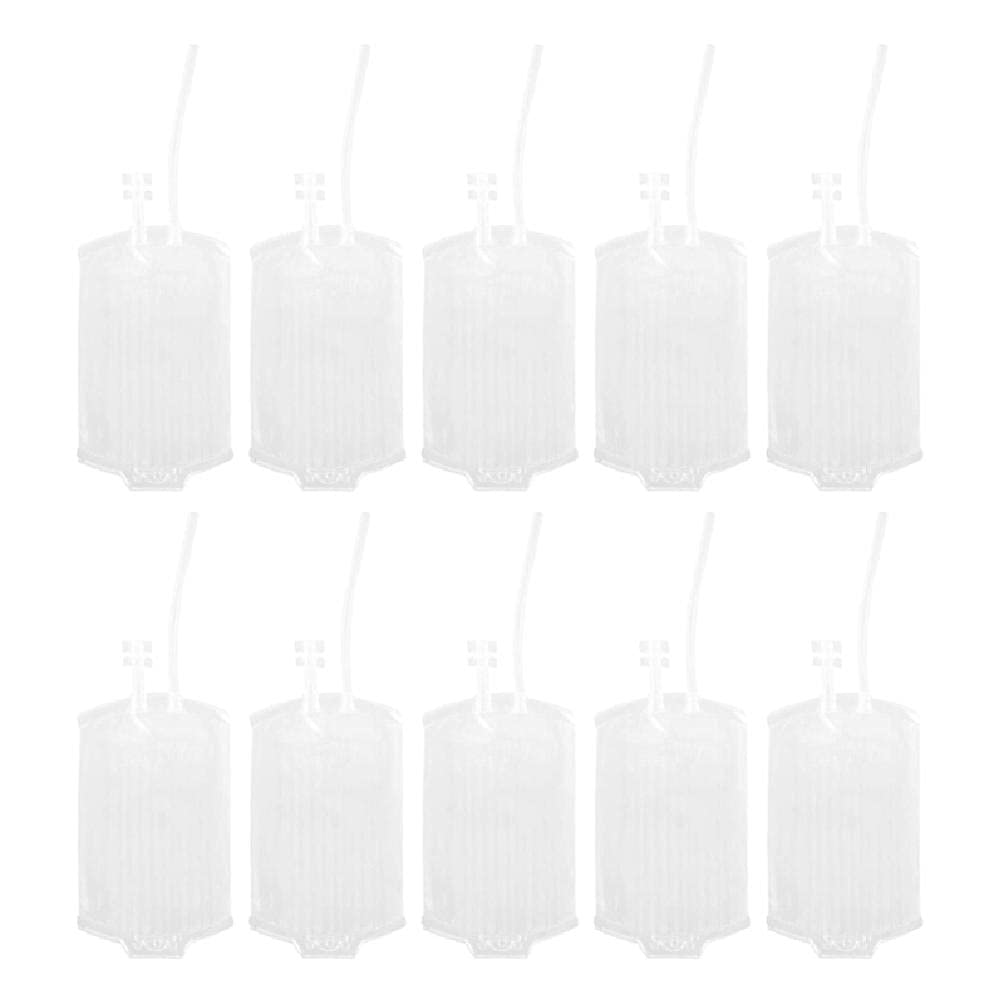 Transparent Halloween Blood Bags for Drinks - Juice Pouch Set, Zombie Party Decor, Vampire Themed Accessories | Perfect for Halloween Parties, Themed Events & Cosplay