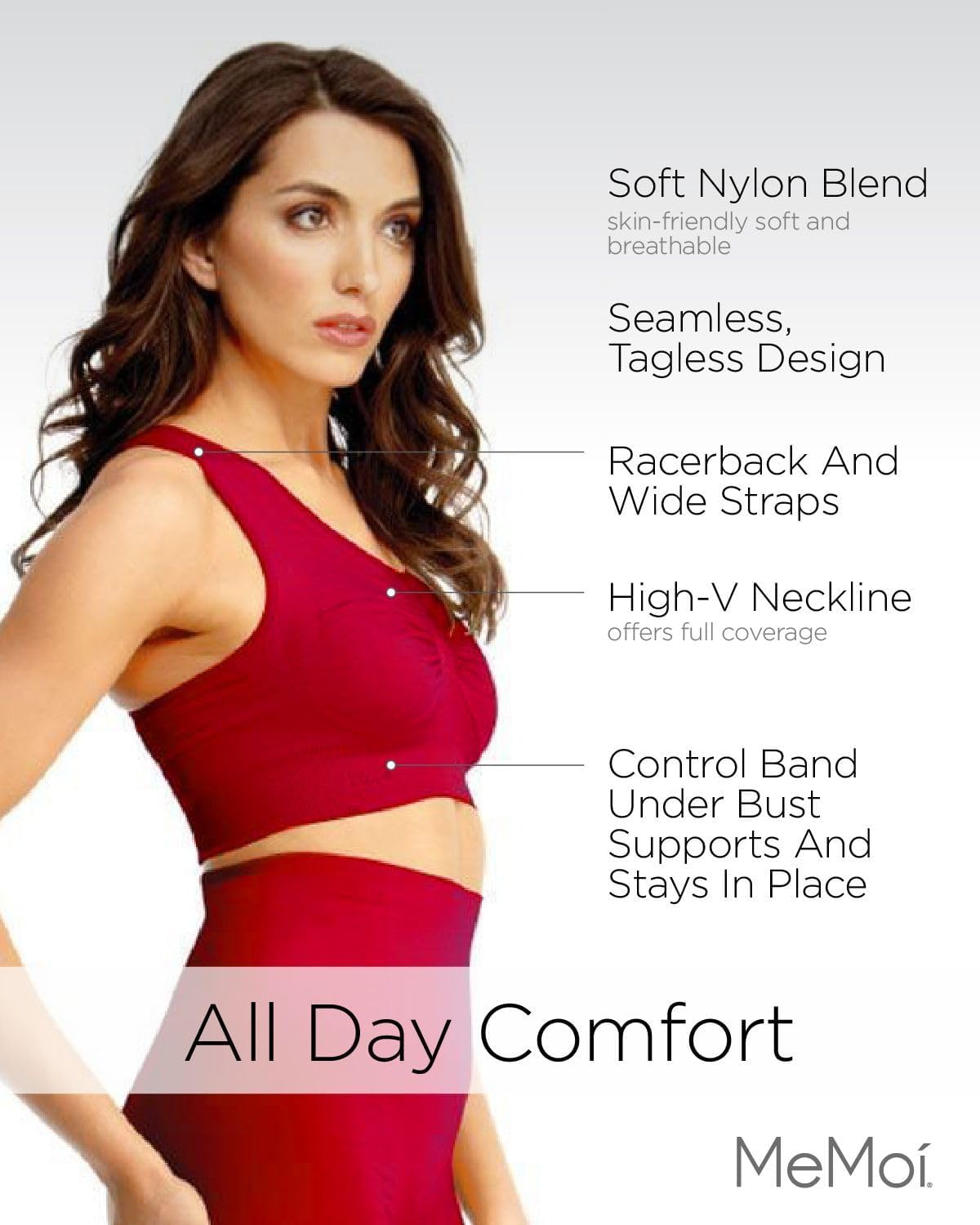 SlimMe Racerback Sports Bras for Women - Seamless Workout Bra with Comfortable Compression - Sizes Small to Q2 - Perfect for Yoga, Gym & Running