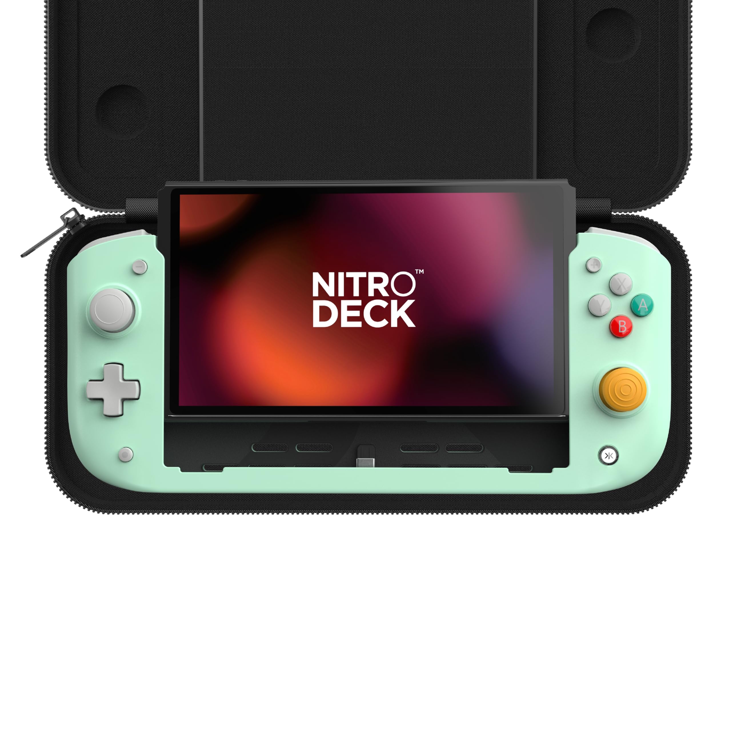 CRKD Nitro Deck Limited Edition (Retro Mint) Controller for Nintendo Switch & OLED - Enhanced Grip & Precision for Gaming | Perfect for Travel, Home Play & Competitive Gaming