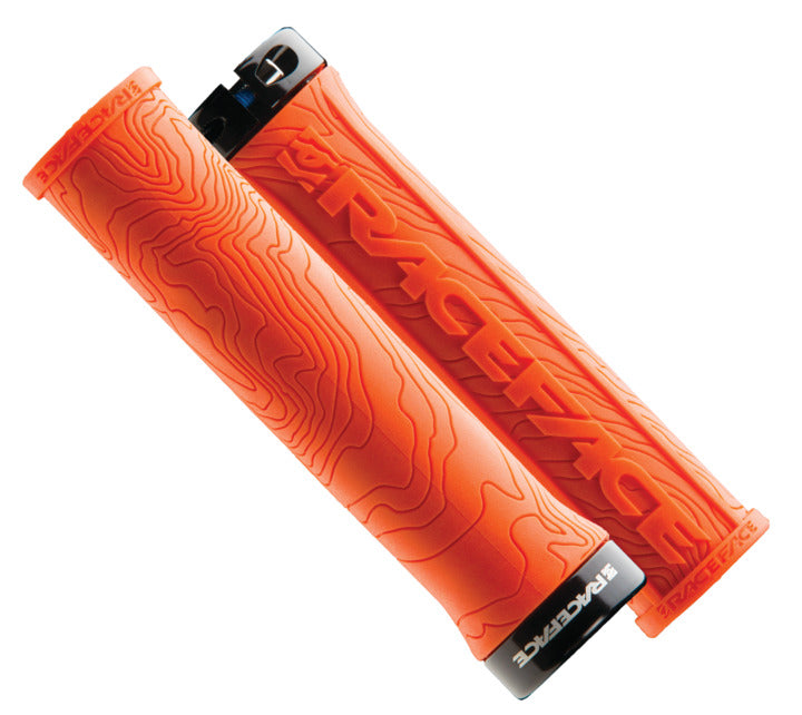 Race Face Half Nelson Mountain Bike Grips - Durable Lock-On Handlebar Grips for MTB, BMX, and Cycling - Perfect for Trail Riding, Downhill, and Urban Commuting