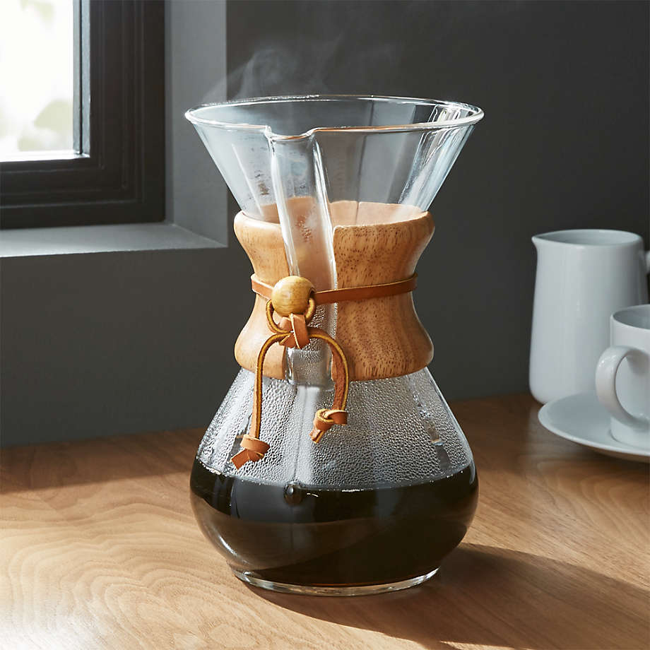 Chemex 8-Cup 40oz Pour Over Coffee Maker - Perfect for Home Brewing & Office Use