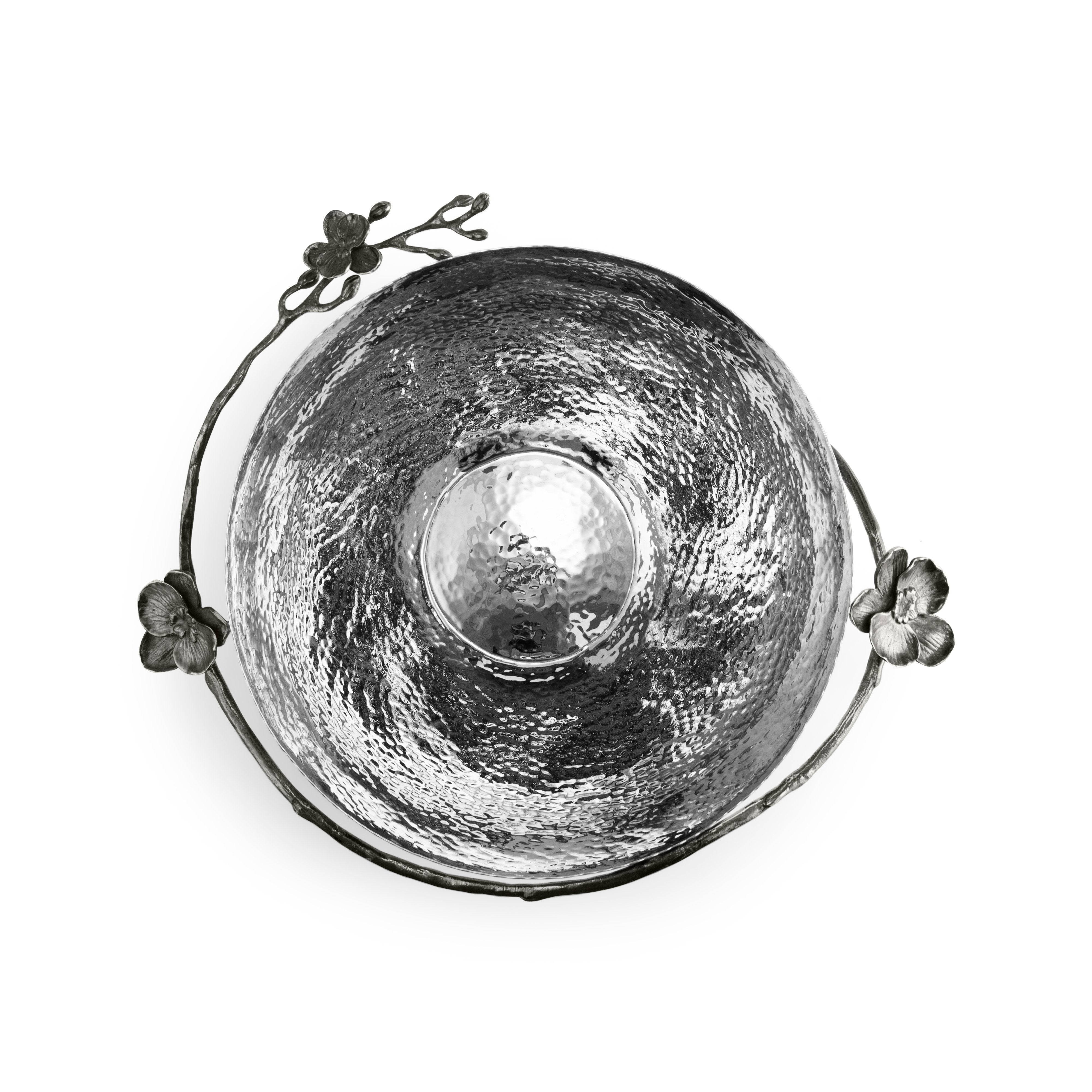 Premium Black Orchid Bowl - Elegant Ceramic Serving Dish for Salads, Desserts & Snacks | Perfect for Dining, Entertaining & Home Decor