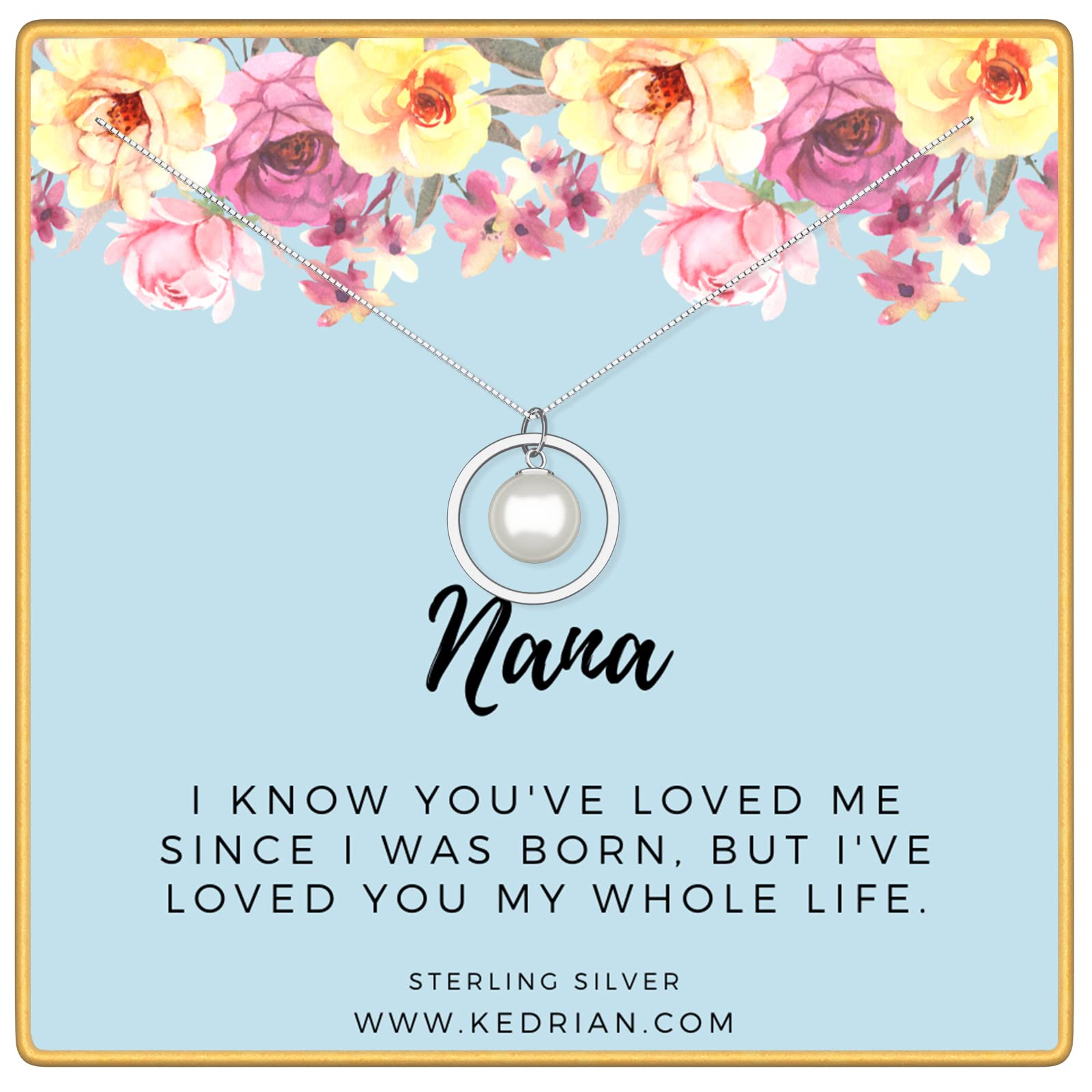 KEDRIAN 925 Sterling Silver Aunt Necklace - Best Gift for Aunt from Niece & Nephew, Mother's Day Jewelry - Perfect for Birthdays, Anniversaries & Special Occasions