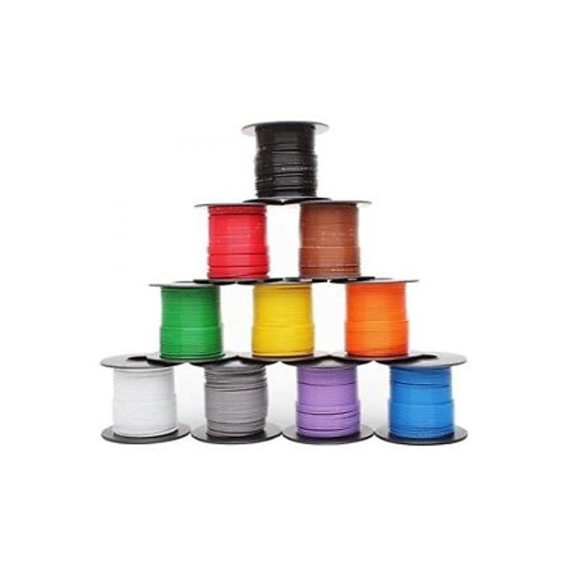High-Temp Mil-Spec Wire Cable - 16 Gauge Tefzel M22759/16-16 - 10 Colors (25ft Each) - Perfect for Automotive, Aerospace & Industrial Wiring Applications