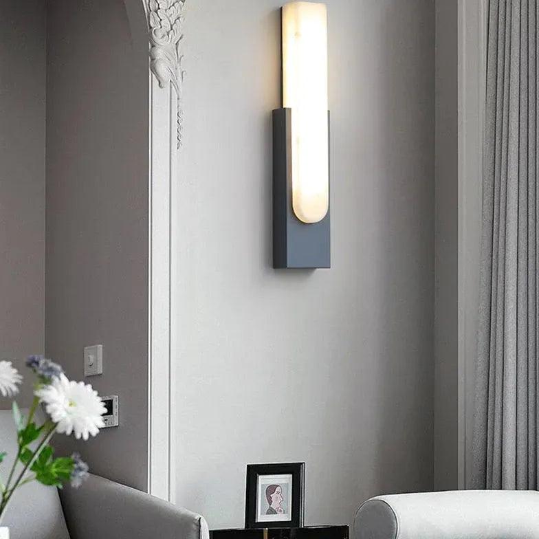 Modern Black Rectangular Wall Light for Living Room - Sleek Contemporary Lighting Fixture for Home Decor, Bedroom, Hallway, and Office