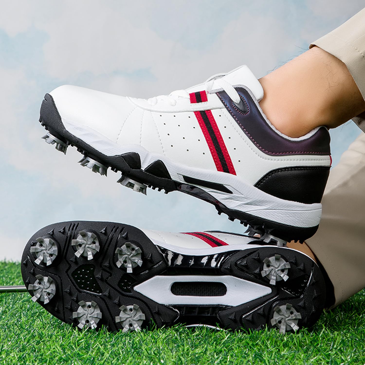 Women's Waterproof Golf Shoes with Spikes - Breathable for Outdoor Sports