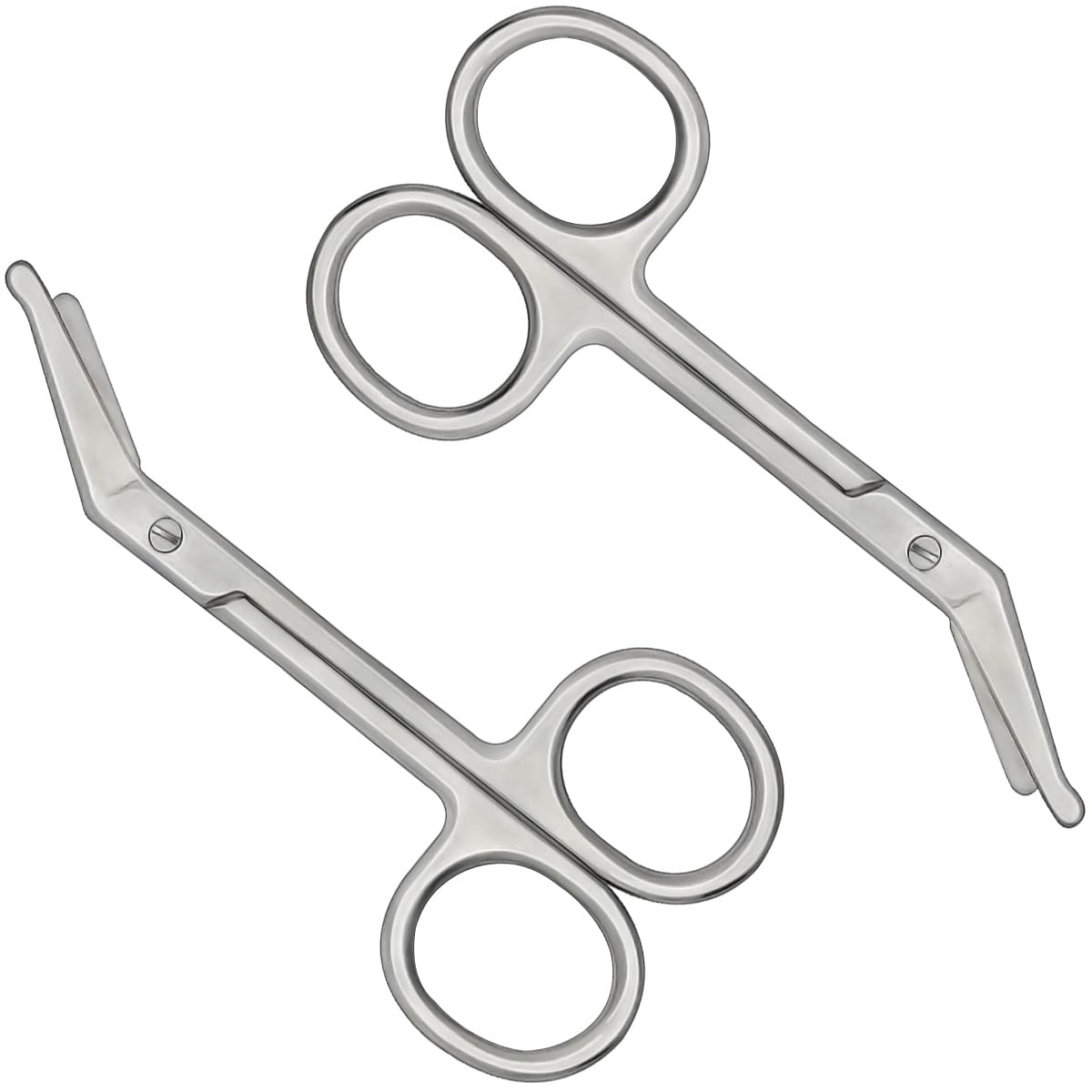 2 Pack Stainless Steel Ostomy & Bandage Scissors - 4.4