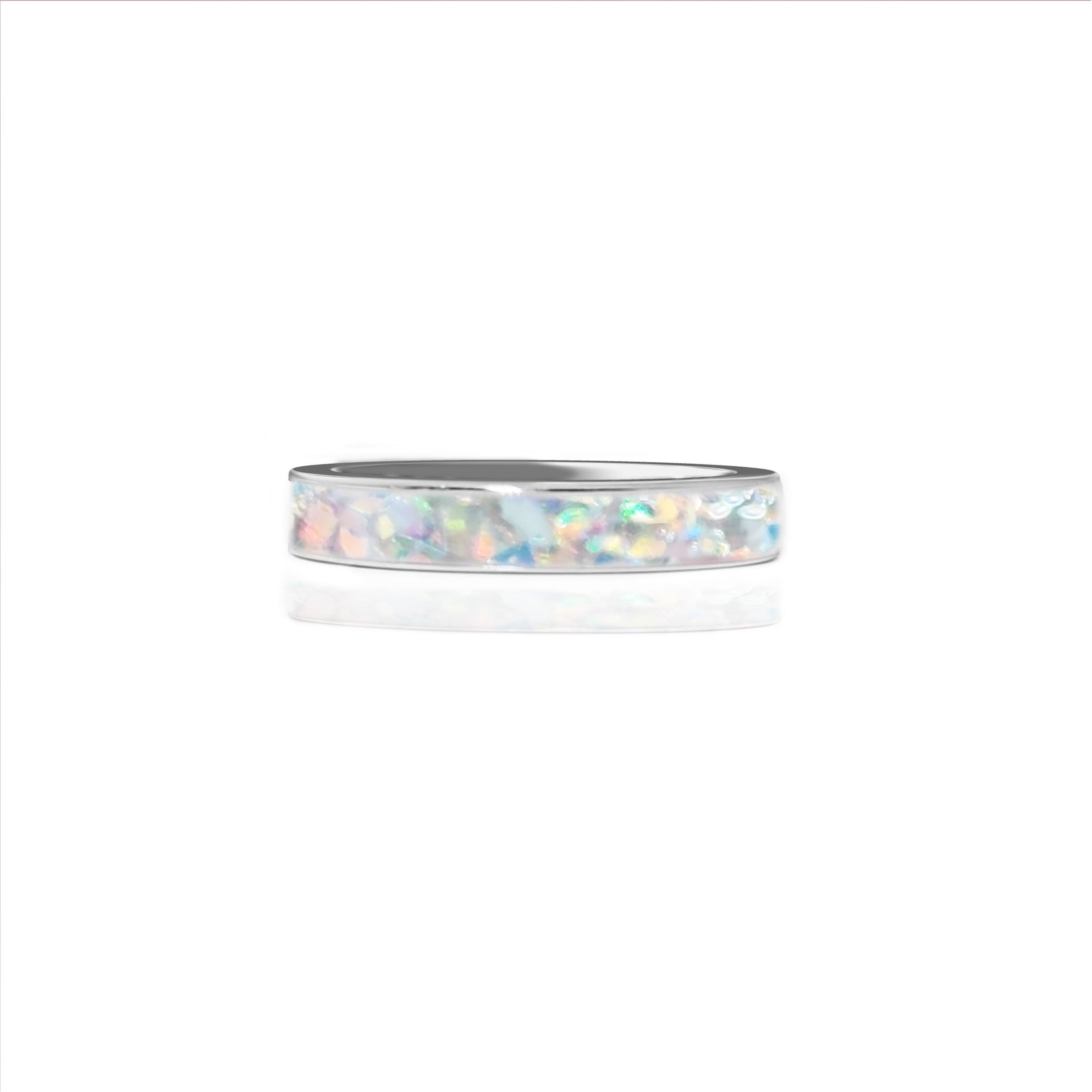 Eternal Bond: 4mm Solid Gold Men's Channel Ashes Ring for Wedding, Anniversary & Special Occasions