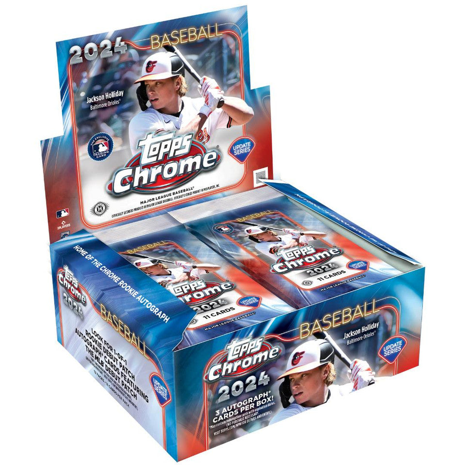 2024 Topps Chrome Update Jumbo Box - Baseball Trading Cards Collection - Perfect for Collectors, Investors & Fantasy Sports Fans - Great for Gifts, Auctions & Card Shows