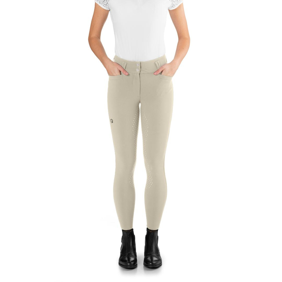 Ego 7 High Waisted Full Seat Breech Riding Pants for Women - Comfortable Equestrian Breeches for Horseback Riding & Show Jumping