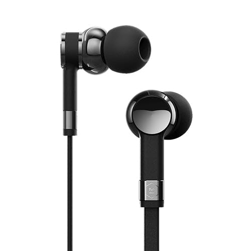 MASTER & DYNAMIC ME05 Wired Earphones with Built-in Remote - Control Music, Calls & Volume | USB-C Adapter Included | Gunmetal/Black | Perfect for Commuting, Workouts & Travel