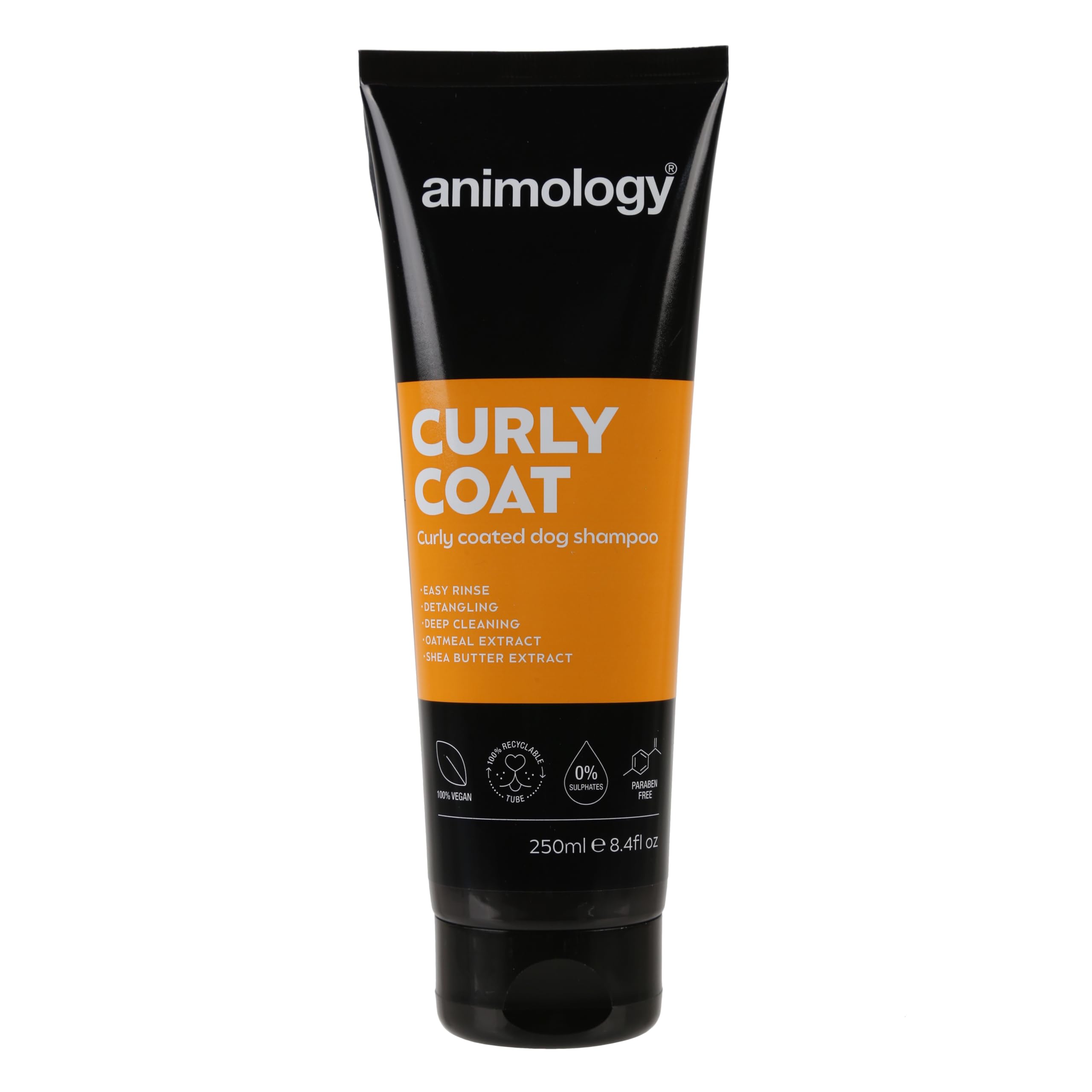 Animology Curly Coat Dog Shampoo for Poodles & Curly Haired Dogs - 250ml Moisturizing & Detangling Pet Shampoo (Pack of 1) - Perfect for Grooming, Bath Time & Show Preparation