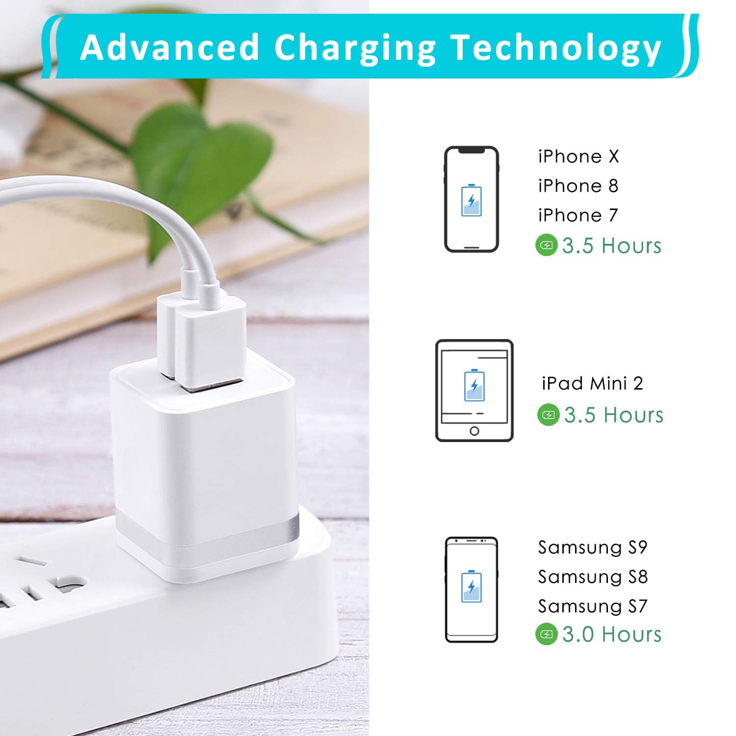 ARCCRA 4-Pack USB Wall Charger - Dual Port 2.1A Fast Charging Cube Power Adapter for iPhone 14/13/12/11/Pro Max/SE/XS/XR/X/8/7/6/6S Plus, Samsung Galaxy, LG, Moto & Android Phones - Compact Travel Charger for Home, Office & Car Use