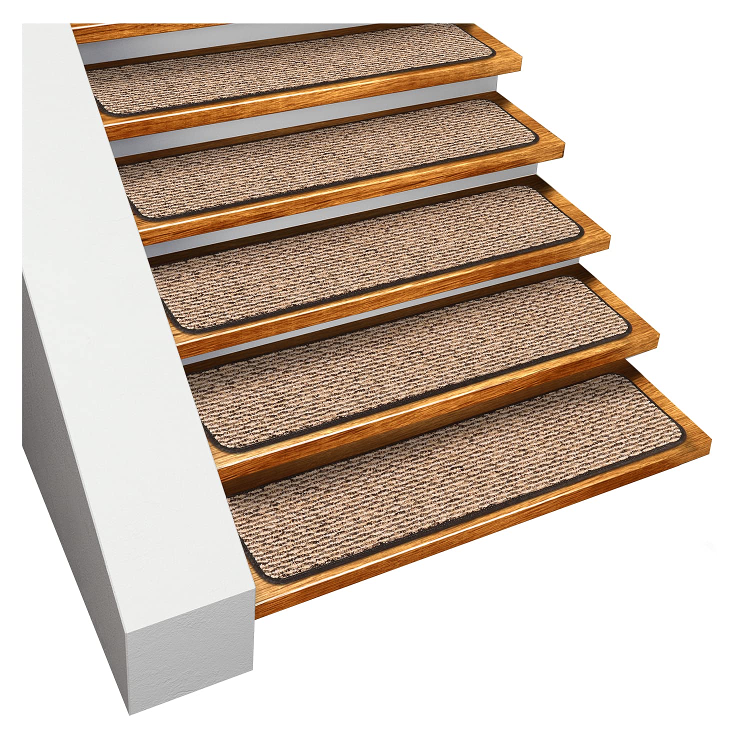 15-Pack Non-Slip Carpet Stair Treads - 8
