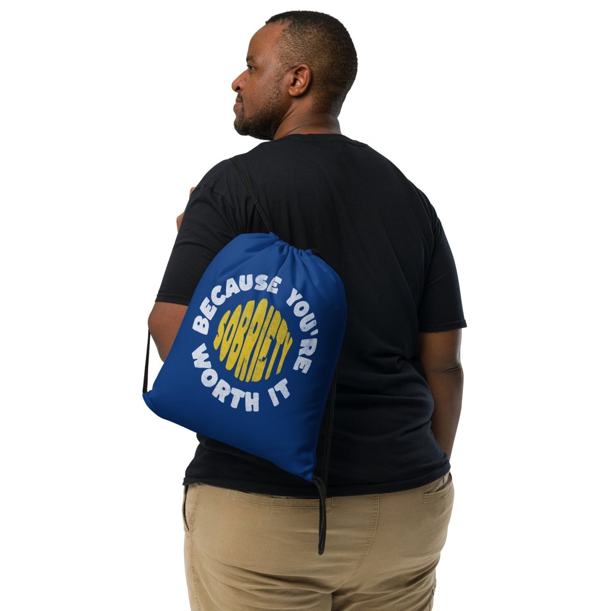 Motivational Sobriety Drawstring Bag - Inspirational Gift for Recovery & Support - Perfect for AA Meetings, Gym, Travel & Everyday Use