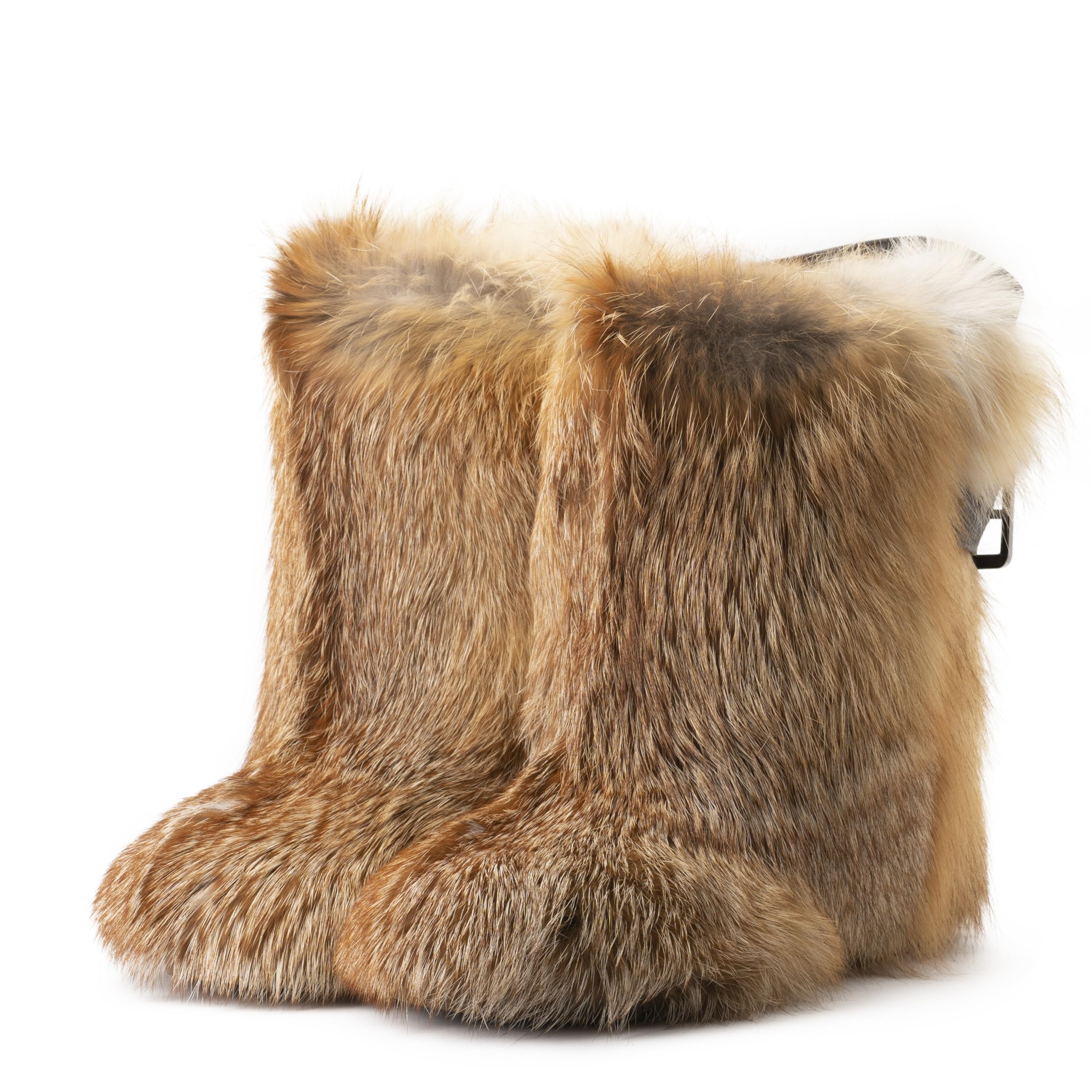LITVIN Handmade Real Red Fox Fur Ankle Boots for Women - Winter Snow Boots with Luxurious Fur Lining - Perfect for Cold Weather, Snowy Days & Fashion Outfits