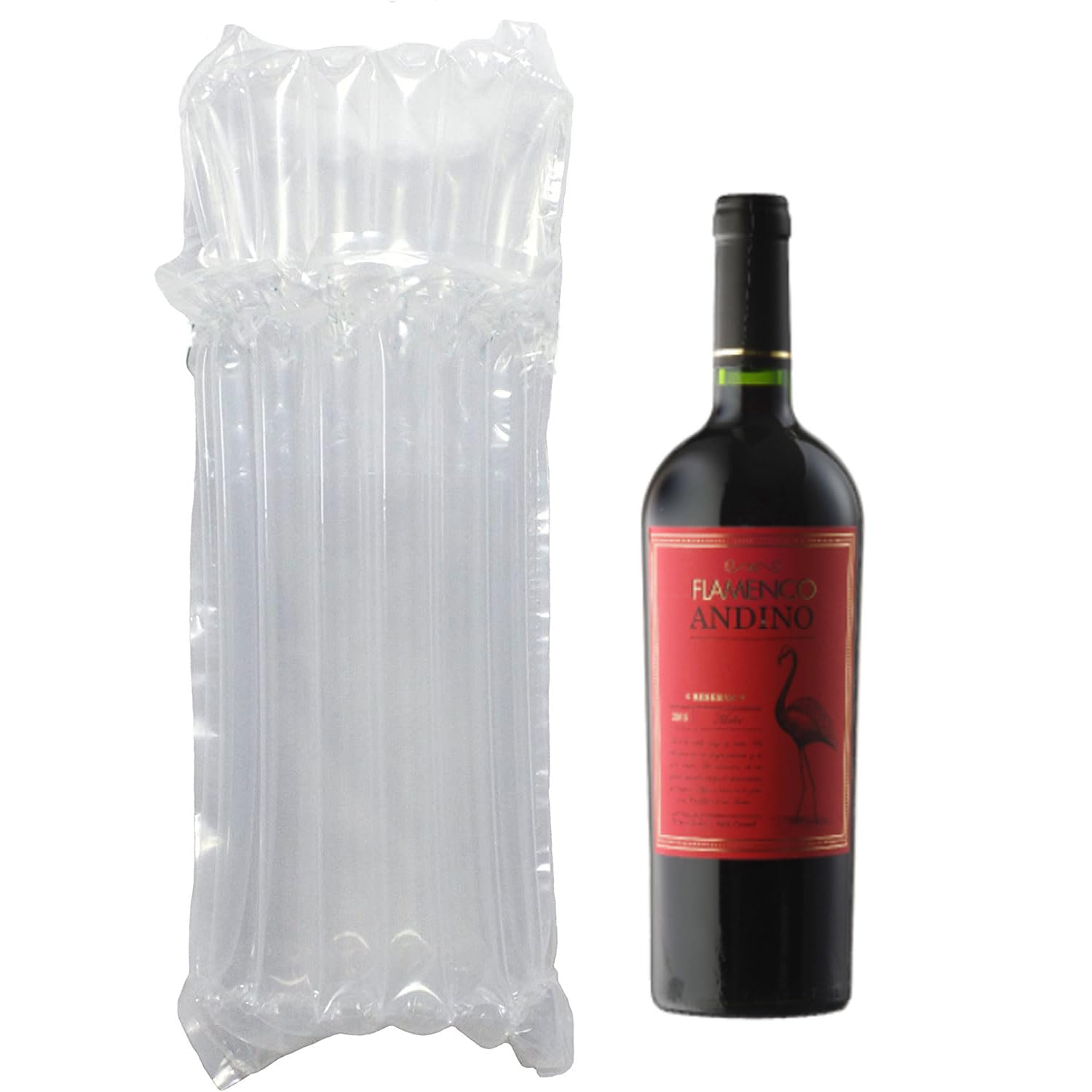 10 Pack Wine Bottle Protector Bags - Bubble Cushion Wrap for Airplane Travel & Safe Shipping | Reusable Pump Included | Perfect for Transporting Glass Bottles in Luggage or Moving Boxes | Ideal for Wine Lovers, Gifts & Home Storage