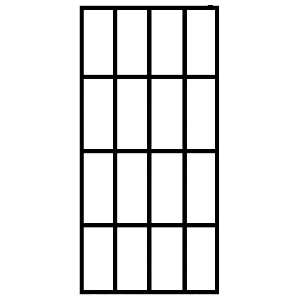 FAMIROSA 35.4x76.8 Inch Modern Walk-in Shower Door - Single Panel Tempered ESG Glass with Aluminum Frame - Bathroom Shower Screen Partition for Spa-Like Luxury & Space Saving Design - Perfect for Small Bathrooms & Master Suites