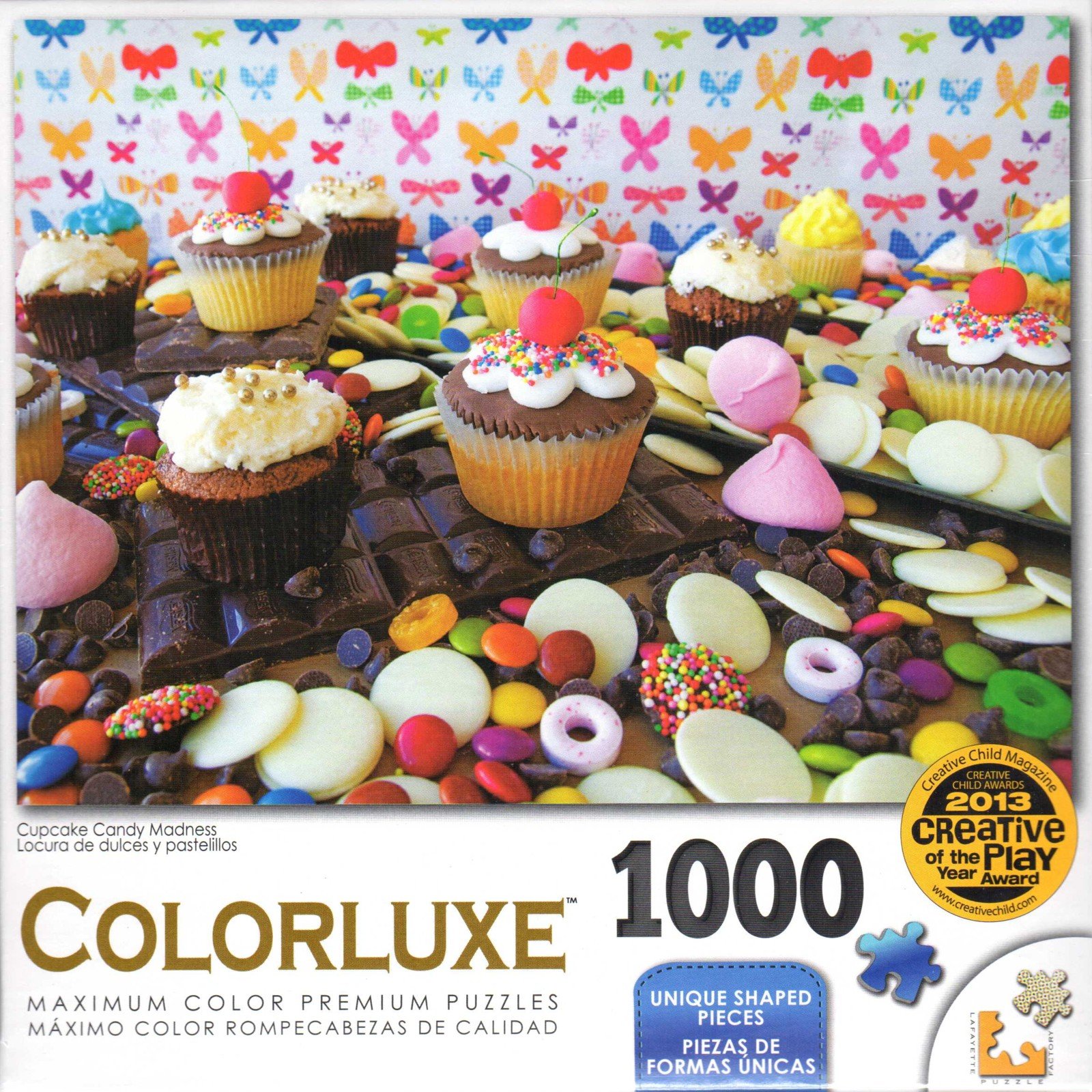 Colorluxe 1000 Piece Jigsaw Puzzle - Cupcake Candy Madness by Sharon Wee | Premium Quality Puzzle for Adults & Teens | Perfect for Family Game Night & Stress Relief