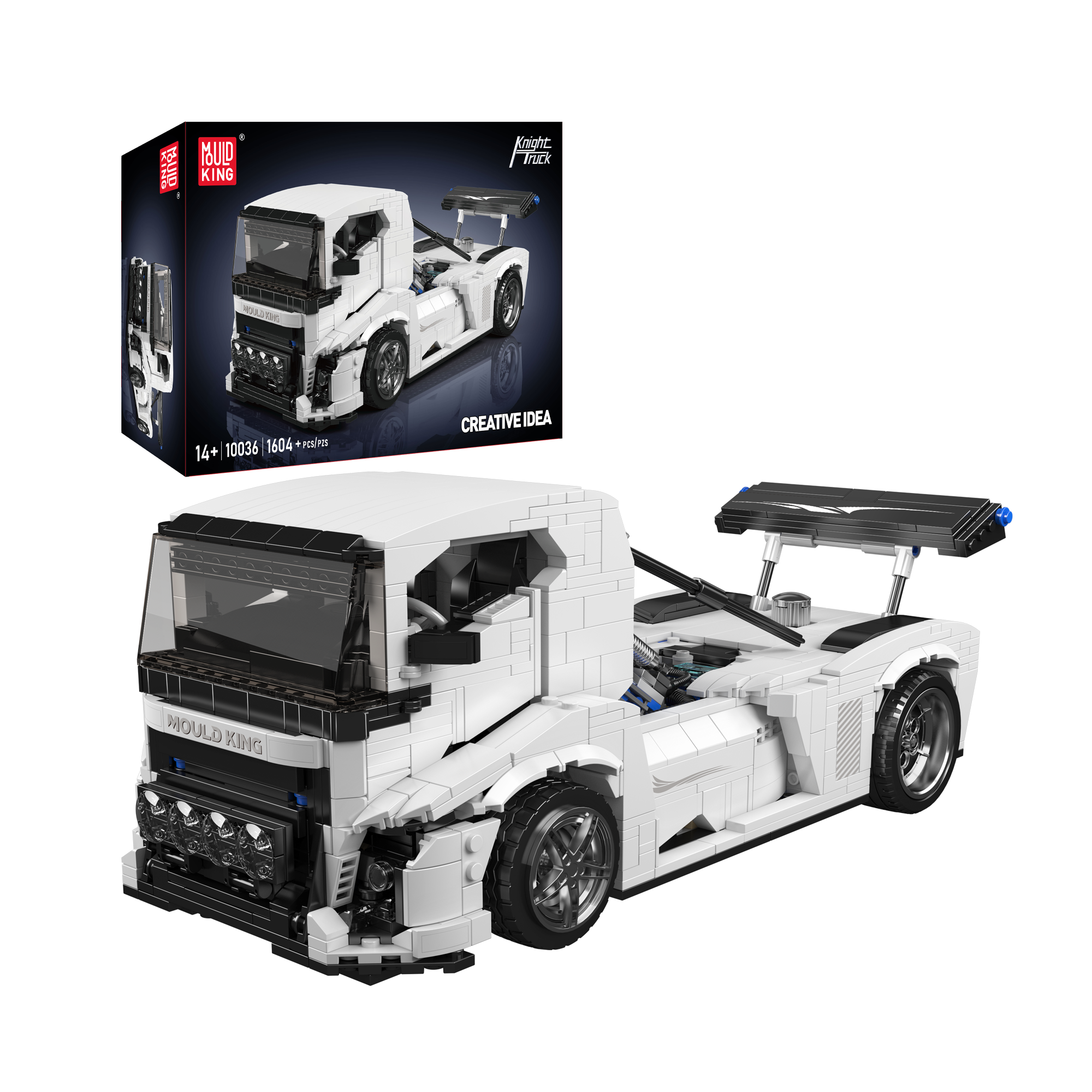 Mould King 10036 Racing Truck Model Building Set - 1,604 Piece STEM Toy for Adults & Kids | Perfect for Creative Play, Birthday Gifts & Collector Displays