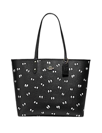 Coach Disney X Reversible City Tote Bag - Snow White Eye Print | Fashionable Crossbody & Shoulder Bag for Women | Perfect for Work, Travel & Shopping