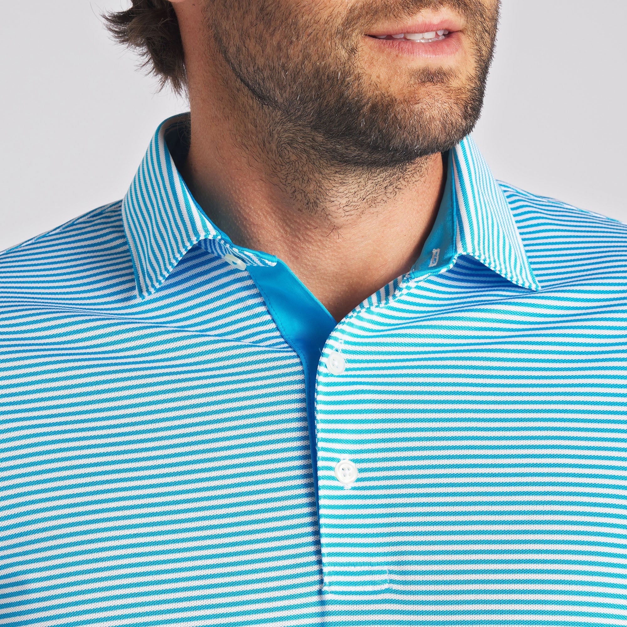 Premium Isle Pique Golf Polo Shirt for Men - Moisture-Wicking, Breathable & UV Protection - Perfect for Golf, Casual Wear & Outdoor Activities