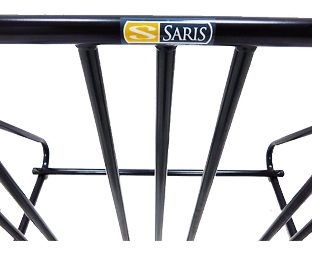 Saris Mighty Mite 6-Bike Parking Rack - Heavy Duty Black Bicycle Storage Stand for Garage, Shed or Outdoor Use
