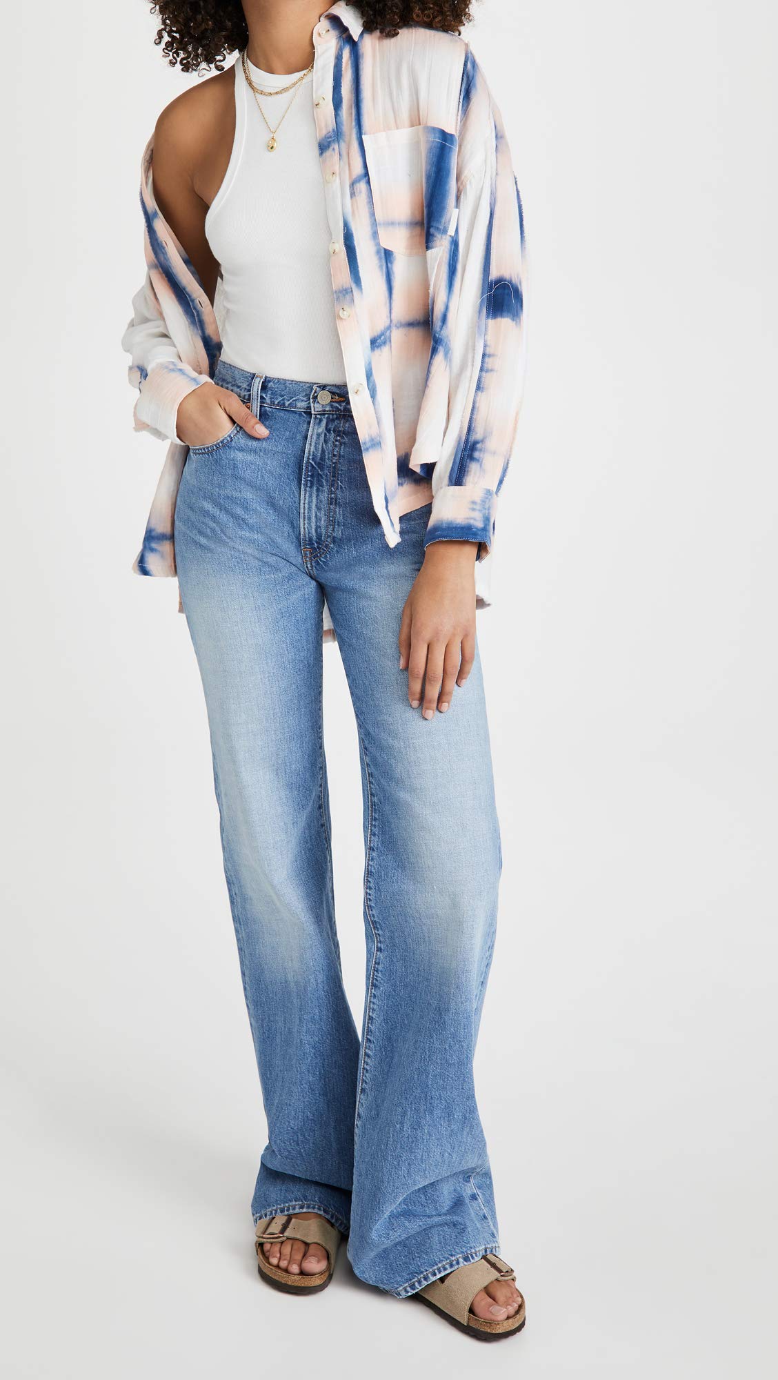 Free People WTF Washed Away Plaid Shirt - Vintage Inspired Flannel Button Down for Women | Perfect for Casual Outfits, Layering & Fall Fashion