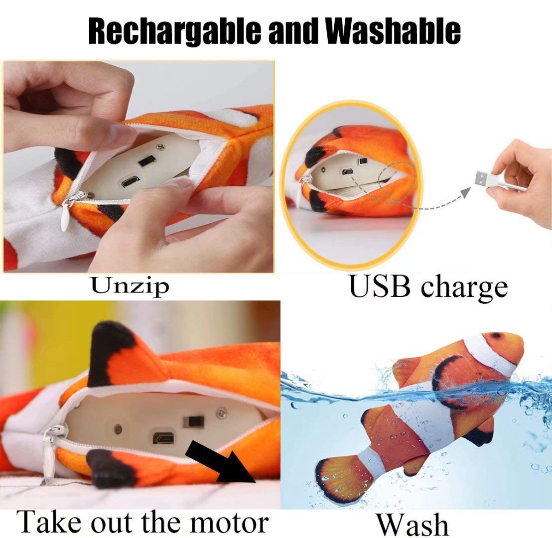Interactive Electric Moving Fish Plush Toy - Fun & Lifelike Swimming Motion for Kids, Pets, and Home Decor