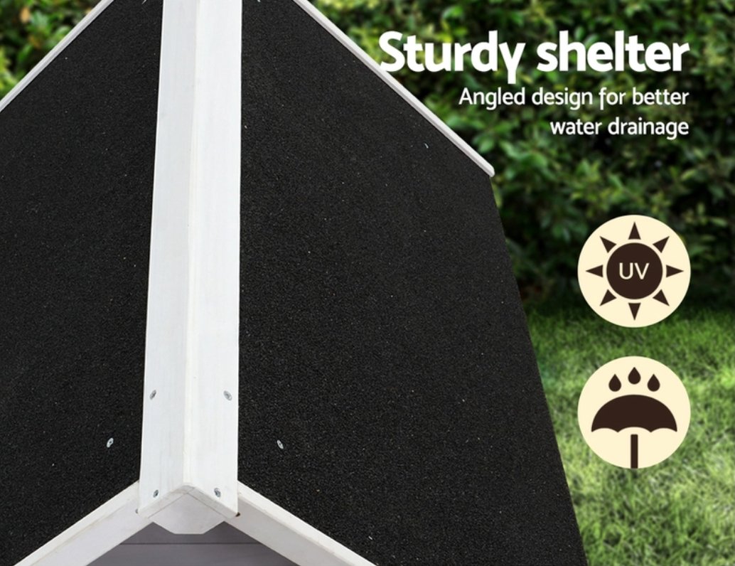Weatherproof Outdoor & Indoor Dog Kennel House - Heavy Duty Pet Shelter for Small & Large Dogs (2 Sizes) - Perfect for Backyard, Patio, Camping & Travel Use