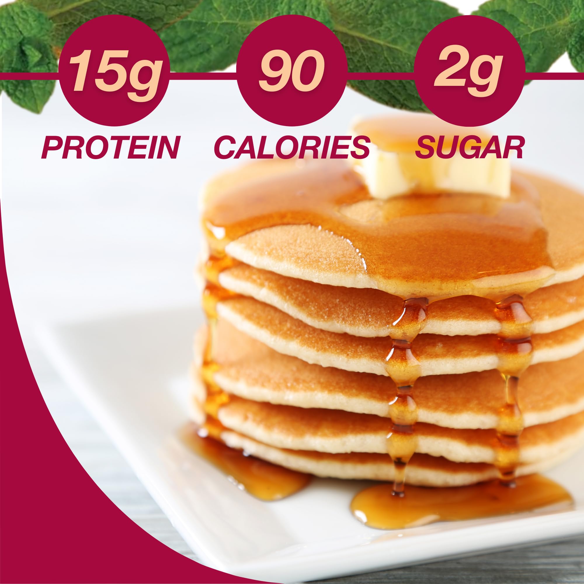 ProtiDIET Naturally Flavored Protein Pancake Mix - Low Fat High Protein Breakfast & Snack - Nutrient-Rich Pancake Mix for Weight Loss & Fitness - 7 Single-Serve Packets (Great for Gym, Work & Travel)