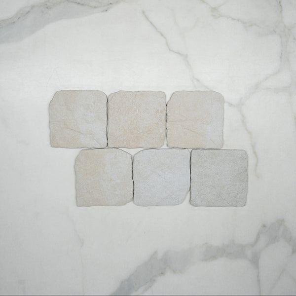 Bone Settlers Cobble Stone 150x150mm Porcelain Tile Sample - Perfect for Kitchen Backsplash, Bathroom Flooring & Outdoor Patio Design