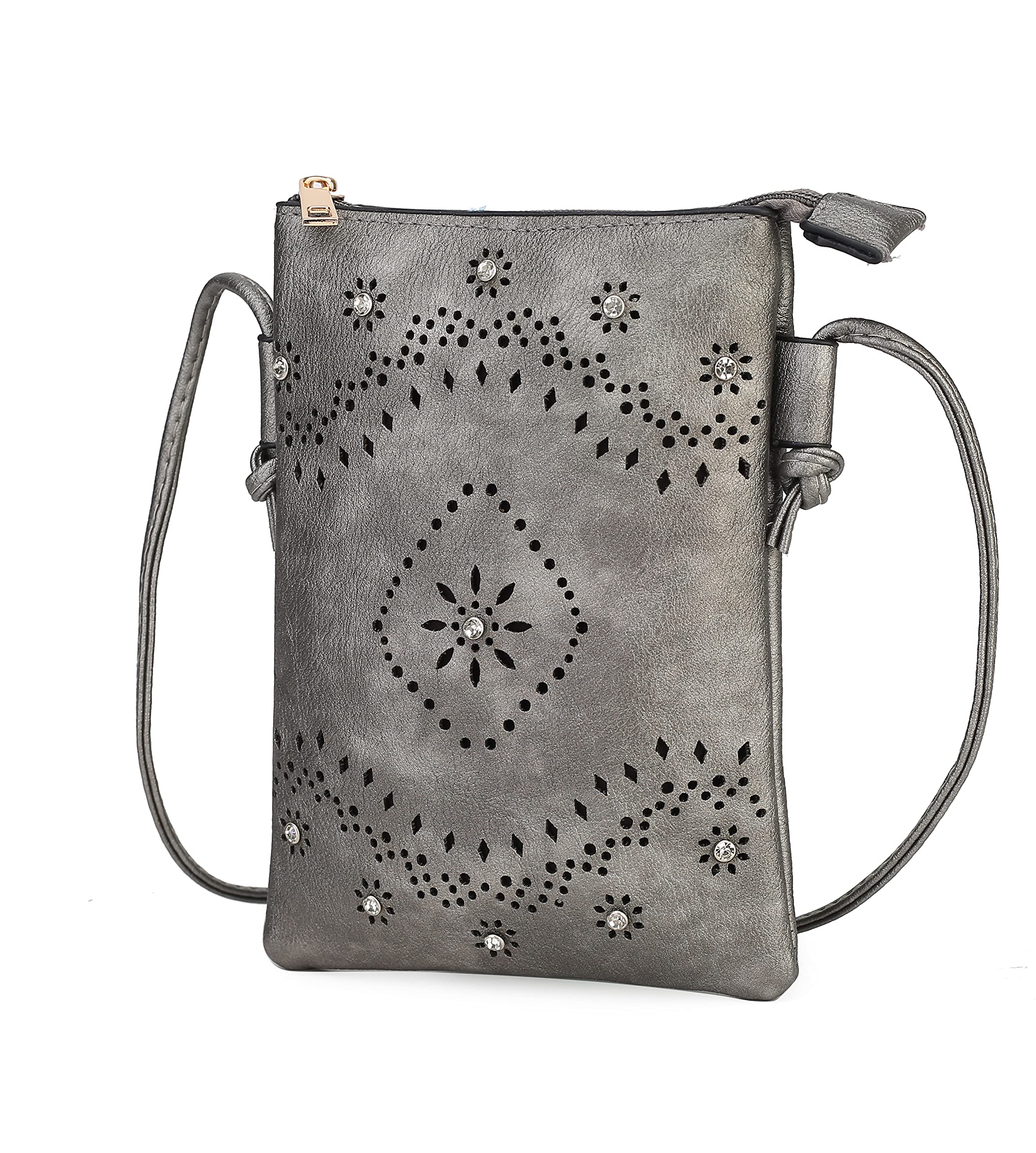 MKF Women's Crossbody Bag - PU Leather Small Shoulder Purse for Daily Use