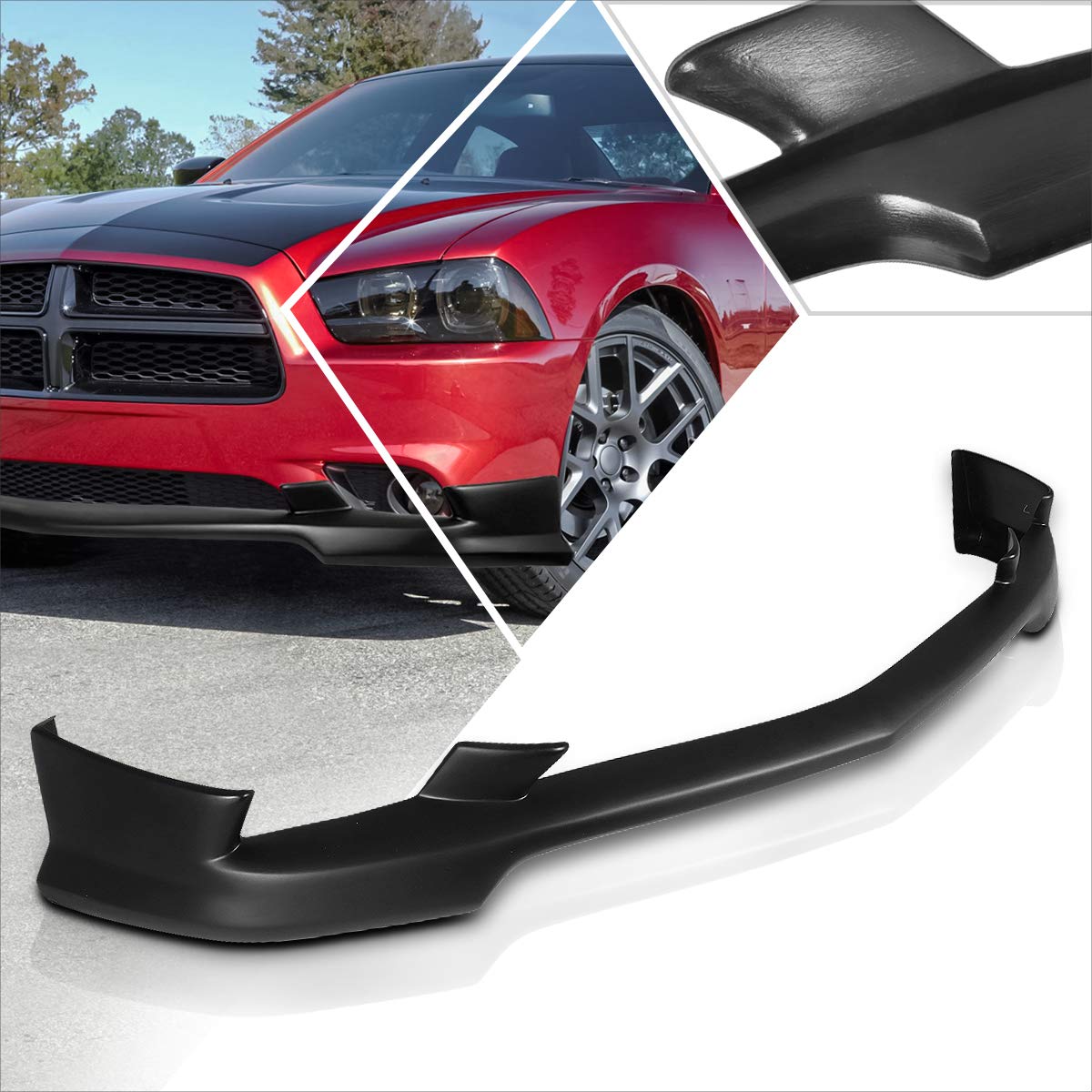 ABS Front Bumper Lip Chin Spoiler Wing Body Kit for 2011-2014 Dodge Charger | Aggressive Style & Improved Aerodynamics | Perfect for Street Racing & Car Shows