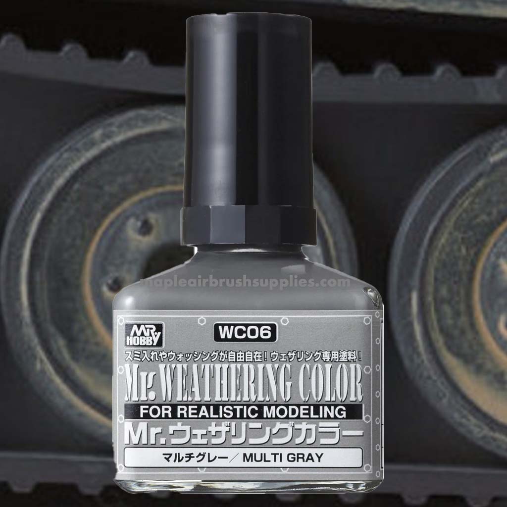 Mr. Weathering Multi Gray Weathering Pigment - Realistic Rust & Dirt Effects for Scale Models & Miniatures - Perfect for Dioramas, Military Models & DIY Craft Projects