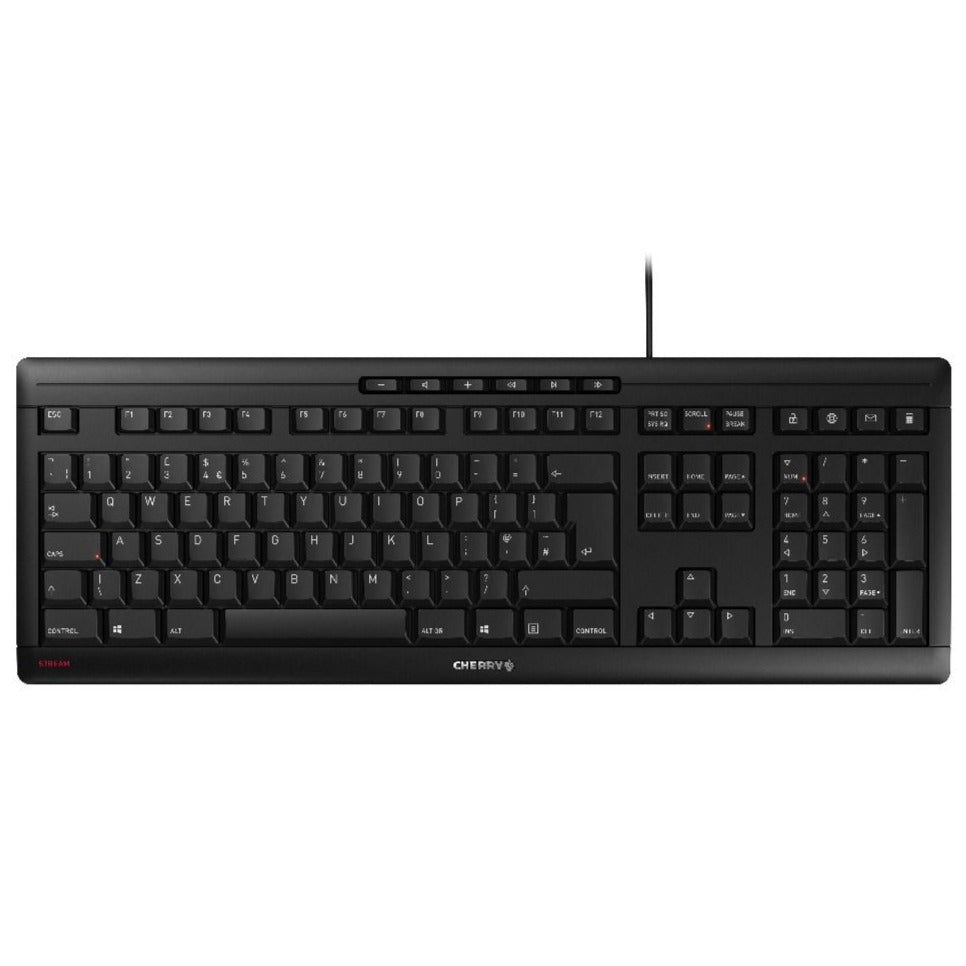 CHERRY JK 8500 STREAM Mechanical Keyboard - Wired USB Gaming Keyboard with Ergonomic Design for PC, Mac, Laptop - Perfect for Office Work, Gaming & Typing