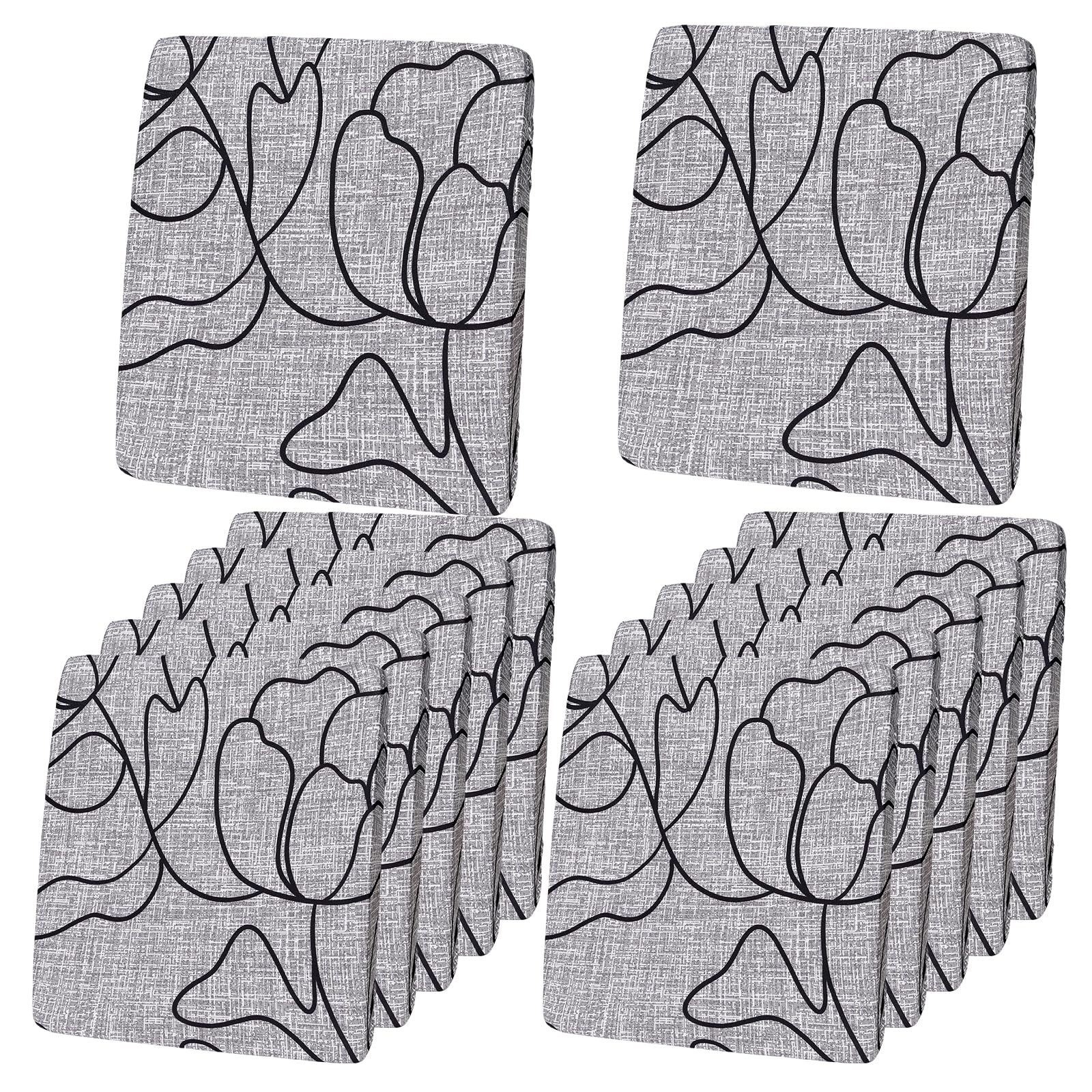 12PCS Waterproof Outdoor Patio Sofa Cushion Covers - Replacement Slipcovers for Sectional, Loveseat & Chair Cushions - Durable & UV-Resistant for Deck, Poolside & Garden Furniture