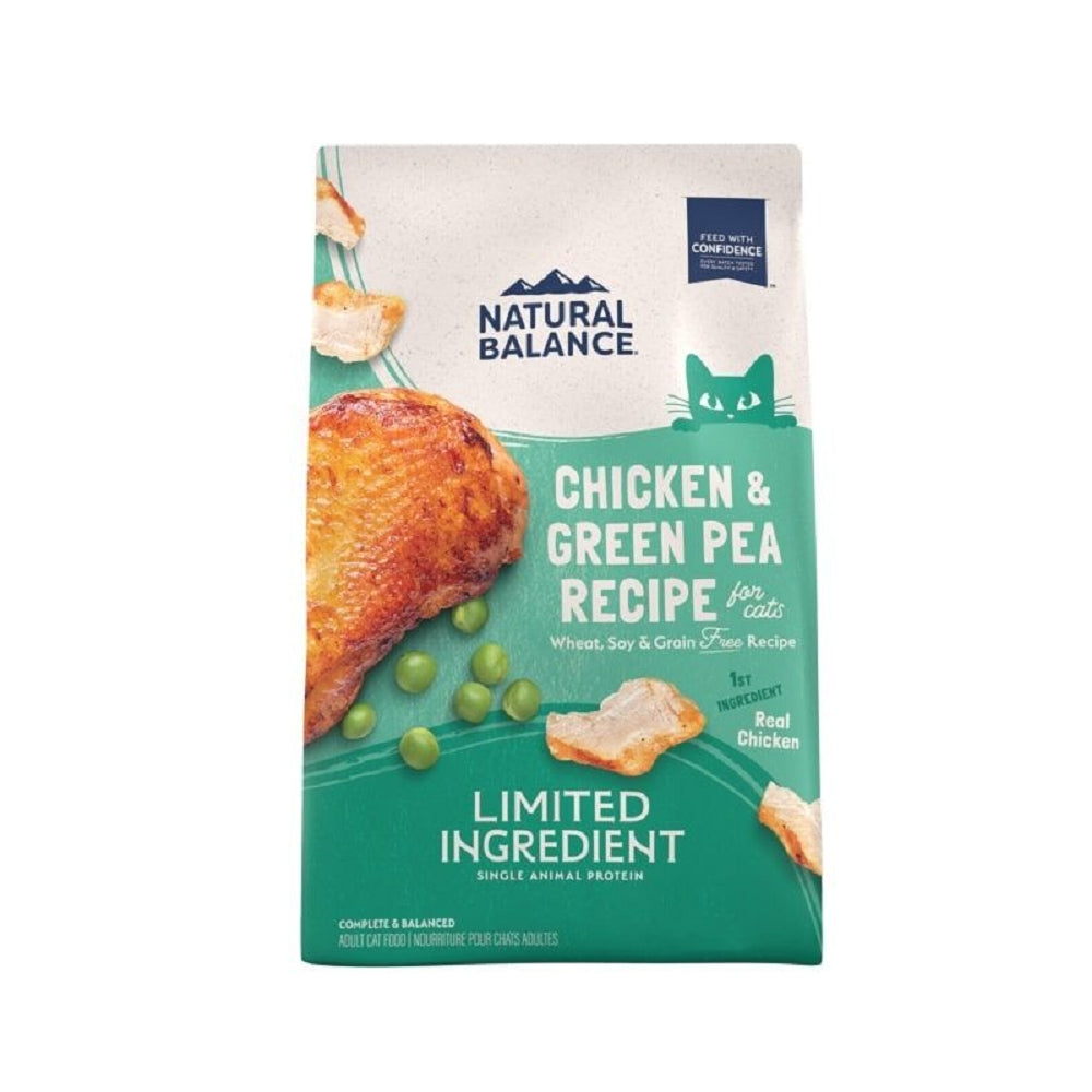 Limited Ingredient Grain-Free Dry Cat Food for Adult Cats - Chicken & Green Pea Recipe | Hypoallergenic & Digestive Health Support | Perfect for Sensitive Stomach & Food Allergies