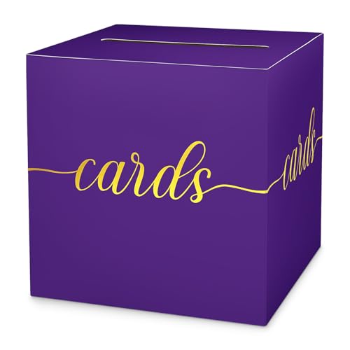 Purple and Gold Card Box