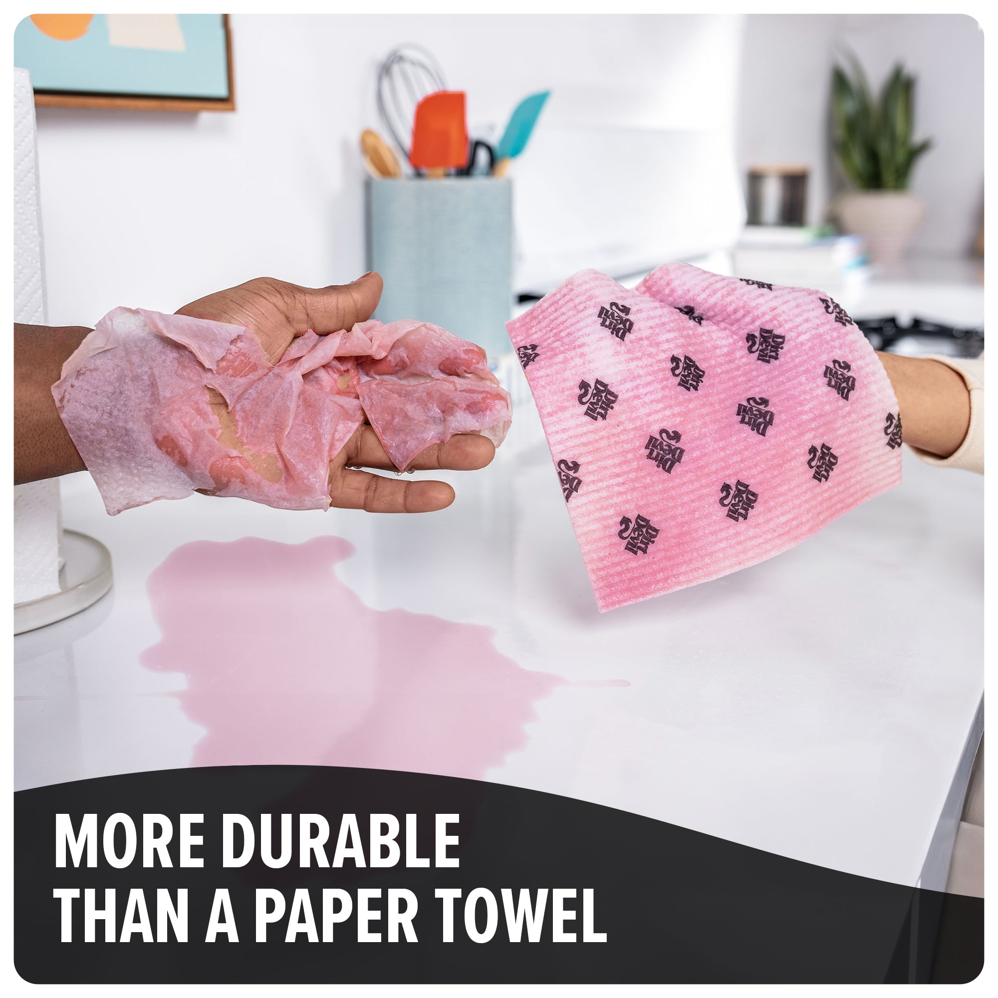 Eco-Friendly Reusable Paper Towels (6 Pack) - Washable & Sustainable Kitchen Towels for Cleaning, Spills & Everyday Use